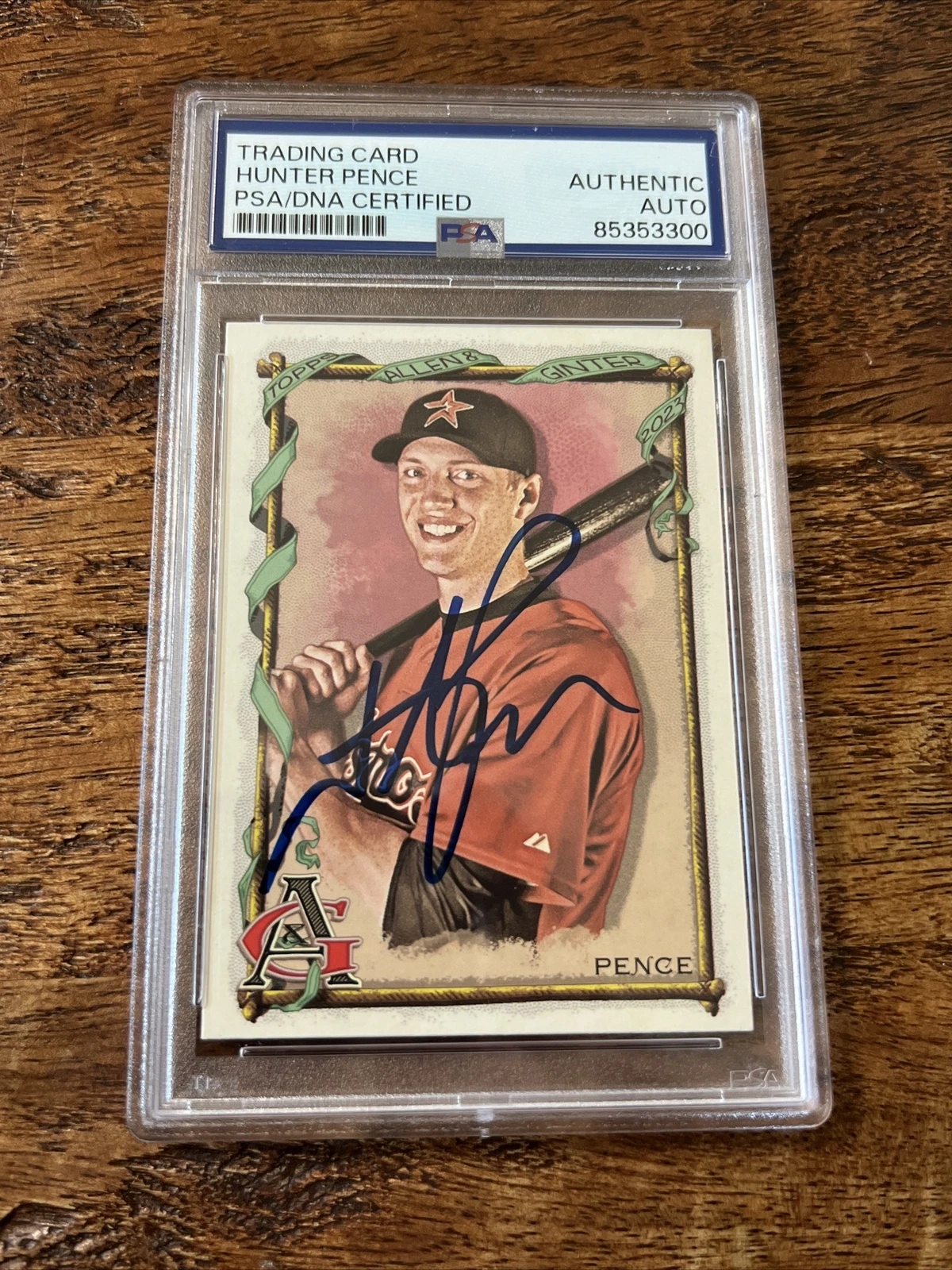 Hunter Pence IP Signed Allen & Ginter Card PSA DNA Coa Slab Astros Autographed