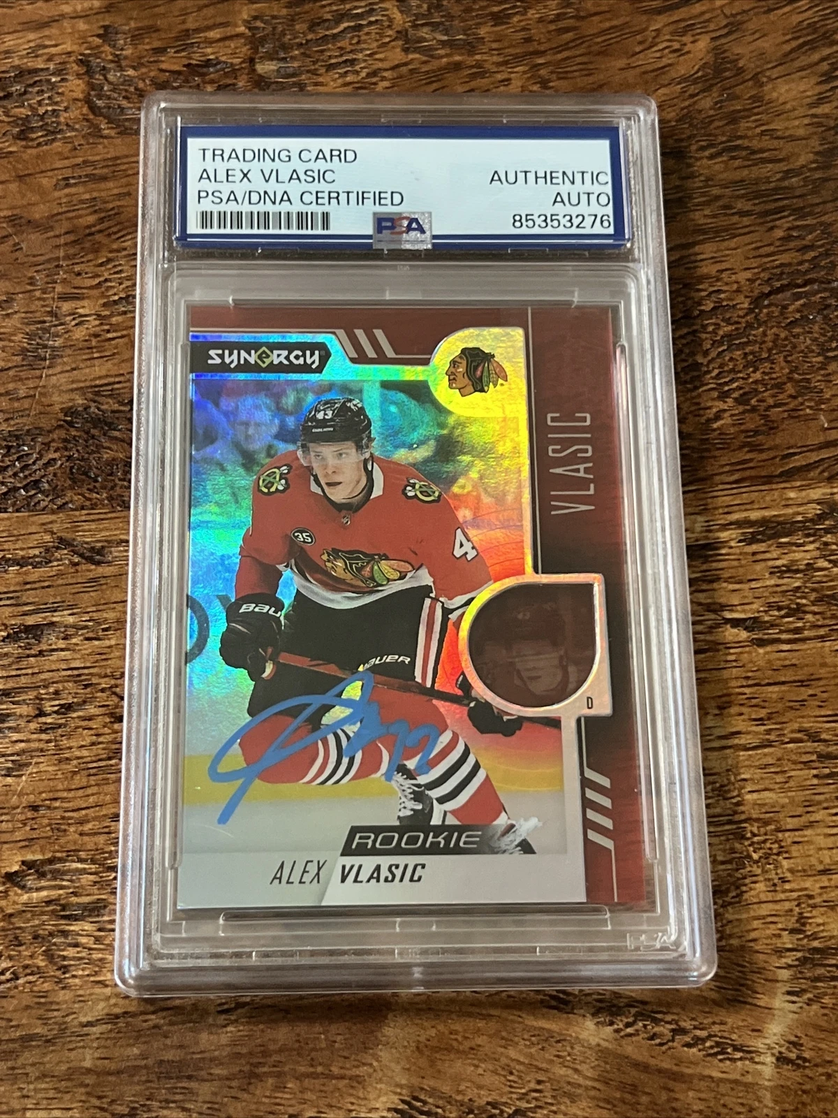 Alex Vlasic IP Signed UD Synergy RC Card Psa Dna Coa Slab Autographed Blackhawks