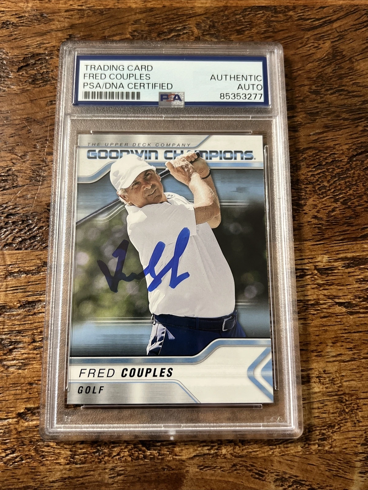Fred Couples Signed Goodwin Champions Card Psa Dna Coa Slab Autographed PGA Golf