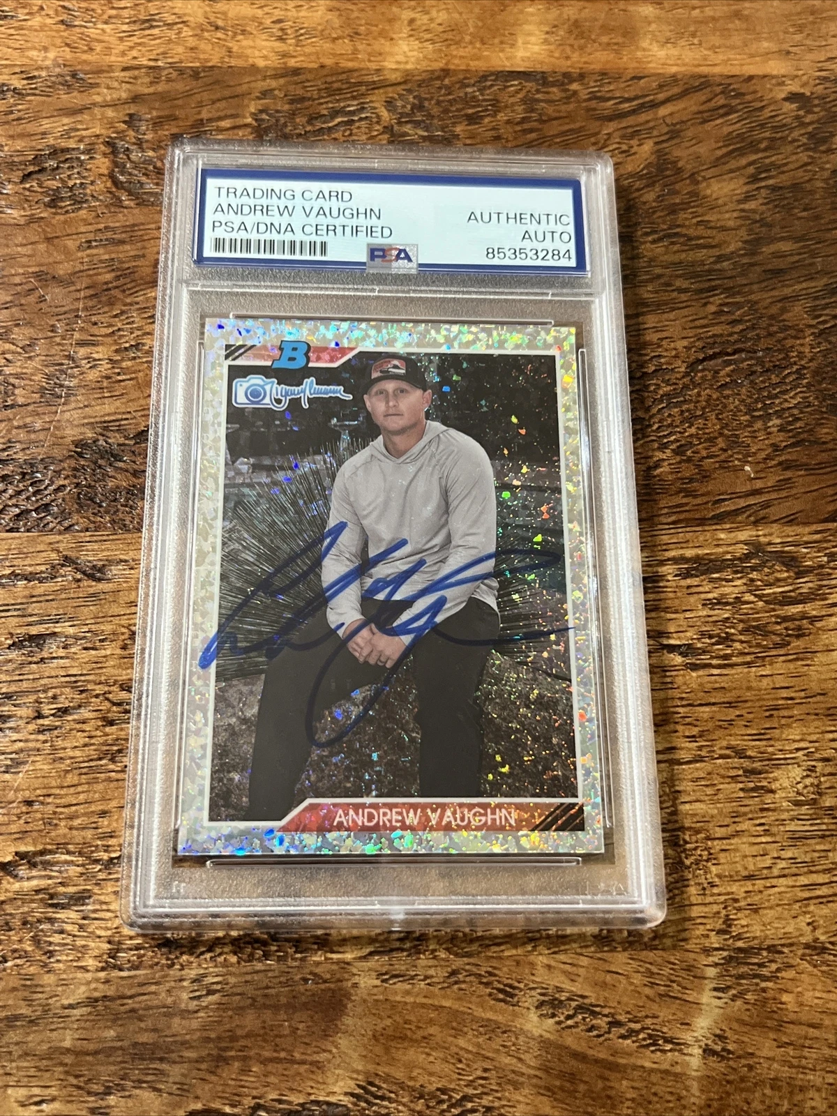 Andrew Vaughn IP Signed Bowman’s Best Card Psa Dna Slab Autographed White Sox