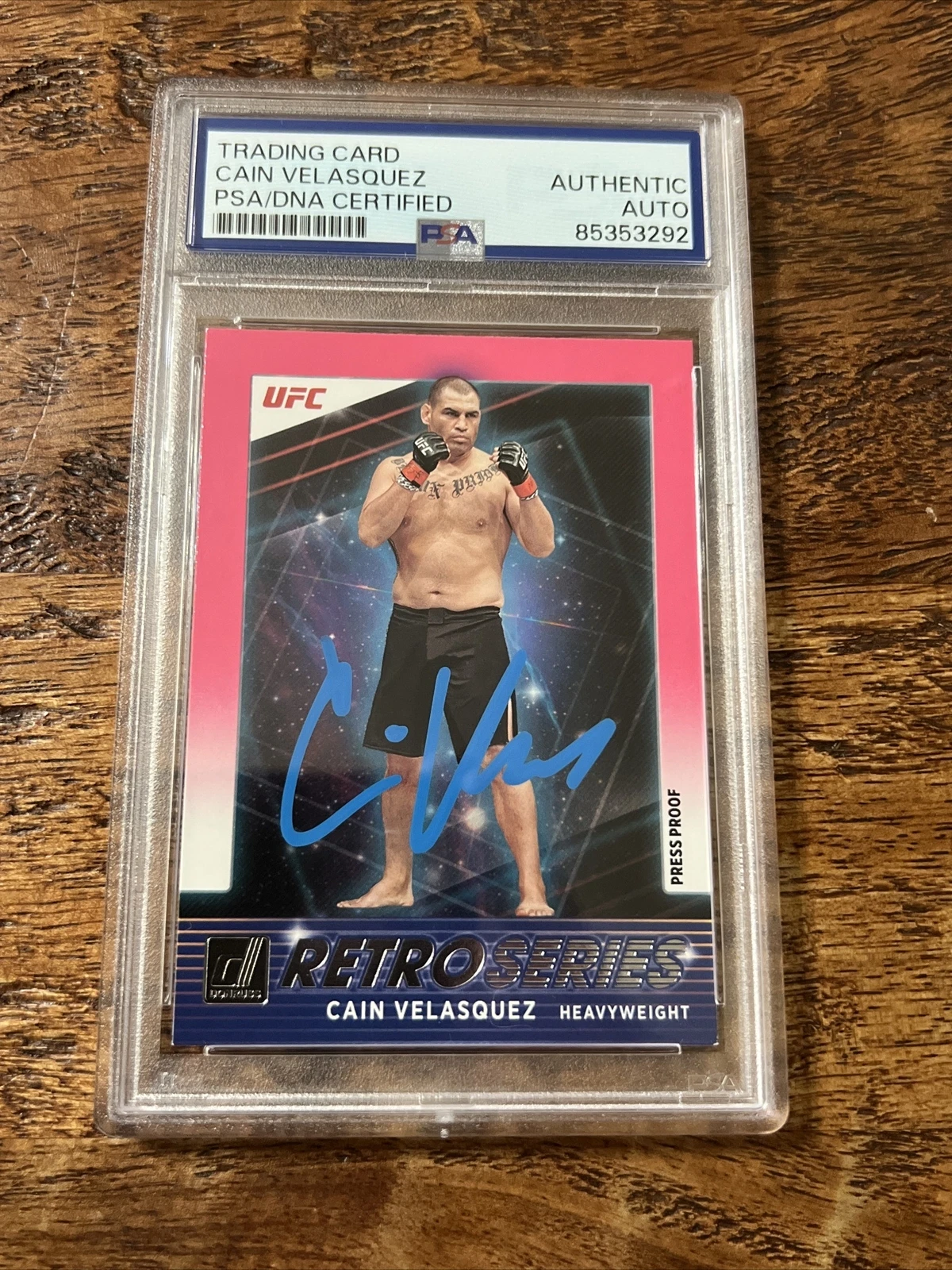 Cain Velasquez IP Signed Donruss Card Psa Dna Coa Slab Autographed UFC