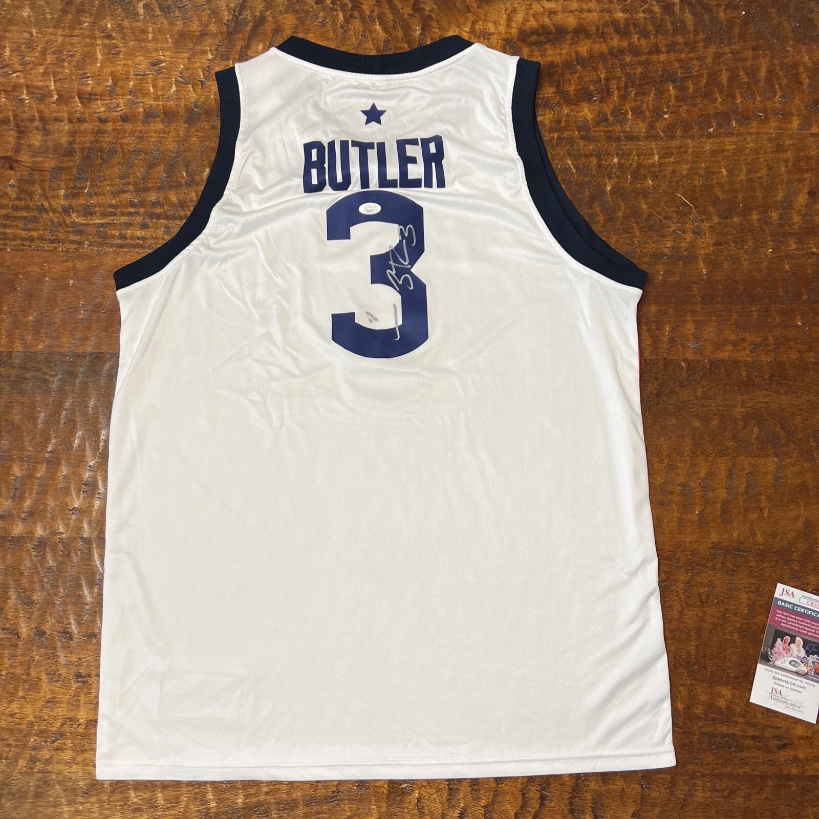 Caron Butler Signed UConn Connecticut Huskies Jersey JSA Coa Autographed