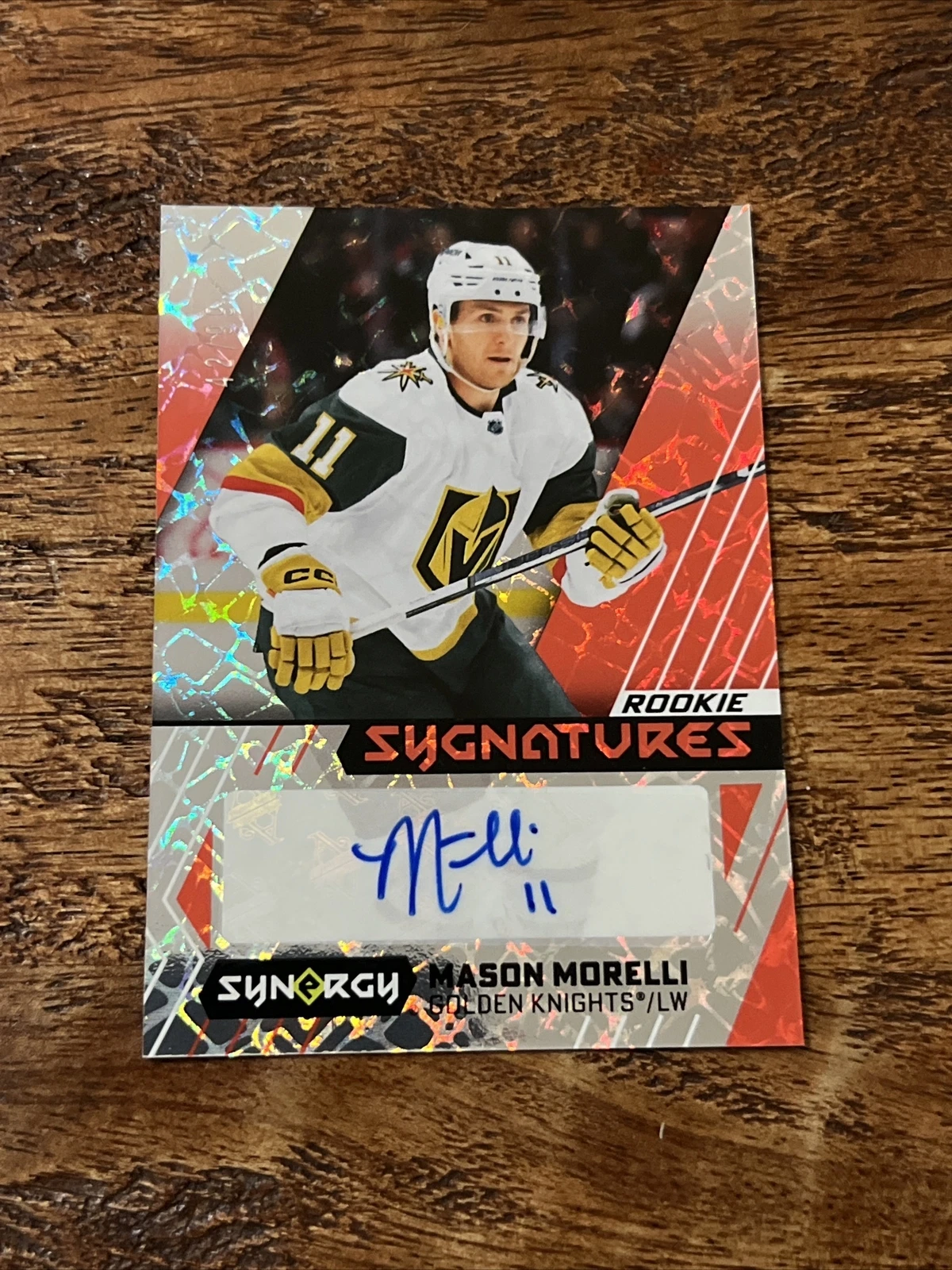 2024-25 Upper Deck Synergy Mason Morelli Rookie Sygnatures Red Auto #SR-MM /99