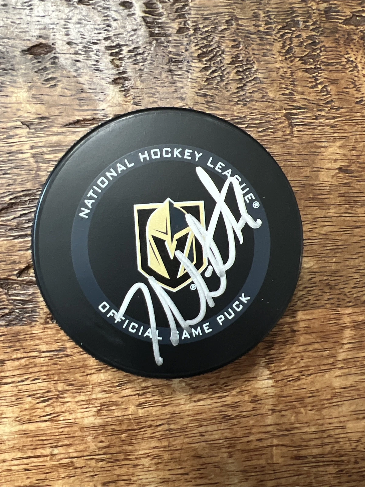 Zach Whitecloud Signed Vegas Golden Knights Official Puck PSA DNA Autographed