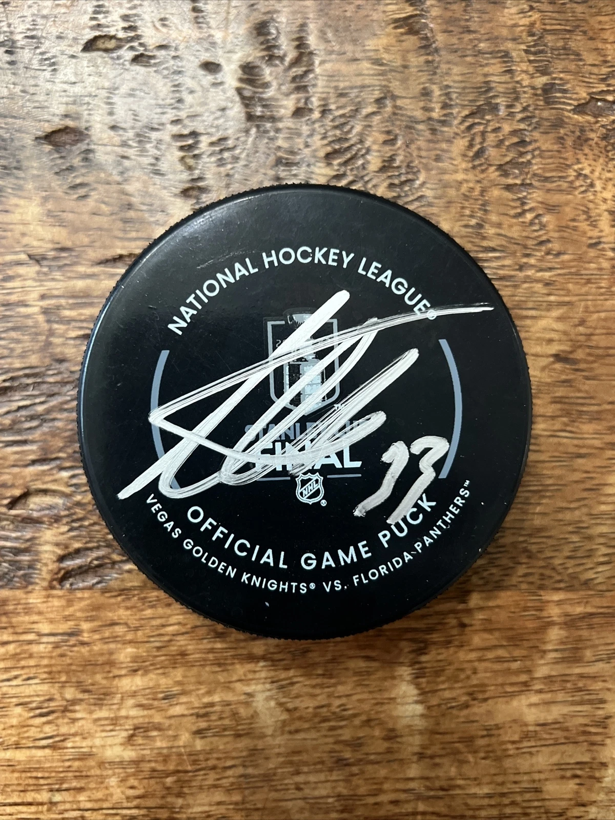Adin Hill Signed 2023 Stanley Cup Final Official Puck PSA DNA Autographed Vegas