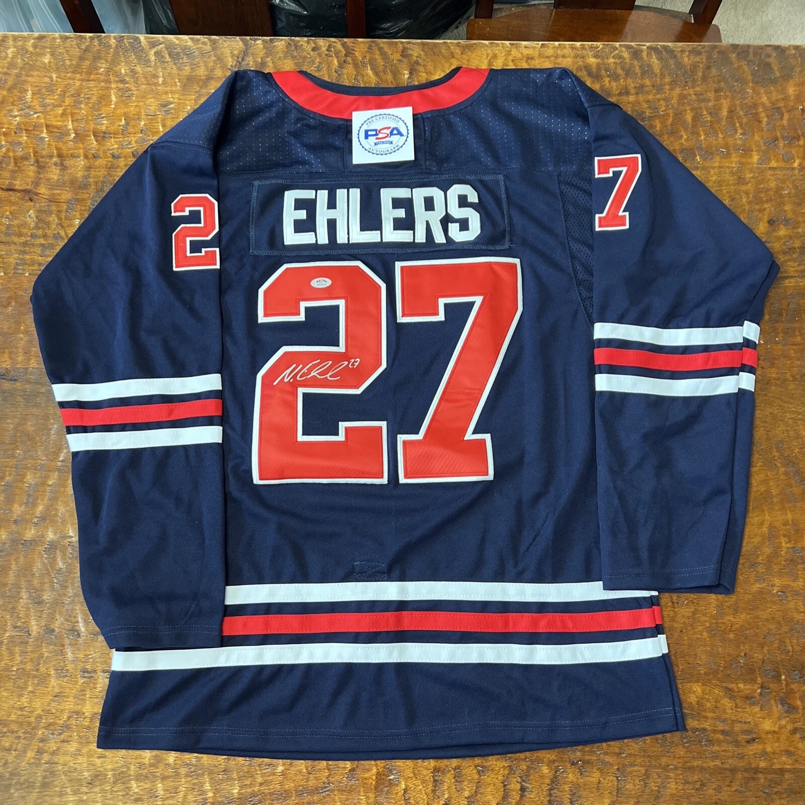 Nikolaj Ehlers Signed Winnipeg Jets Jersey PSA DNA Autographed