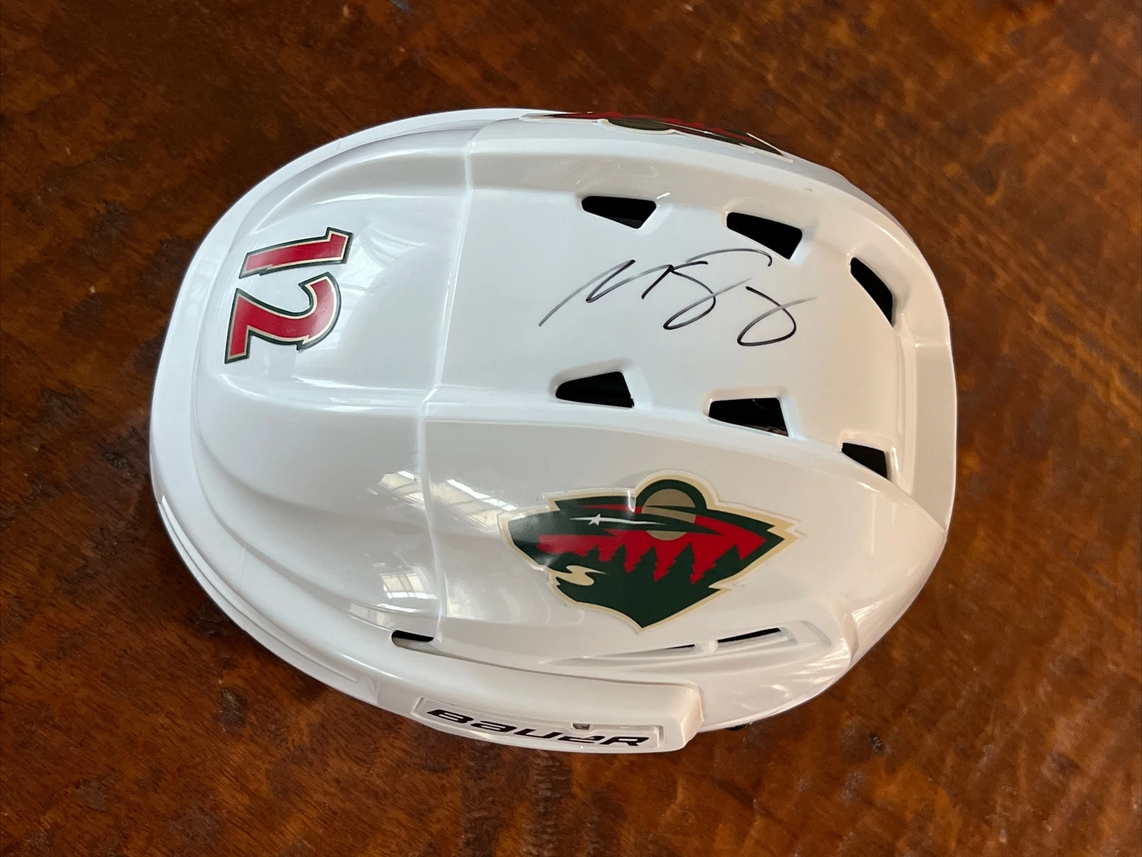 Matt Boldy Signed Full Size Bauer Hockey Helmet PSA DNA Autographed Wild
