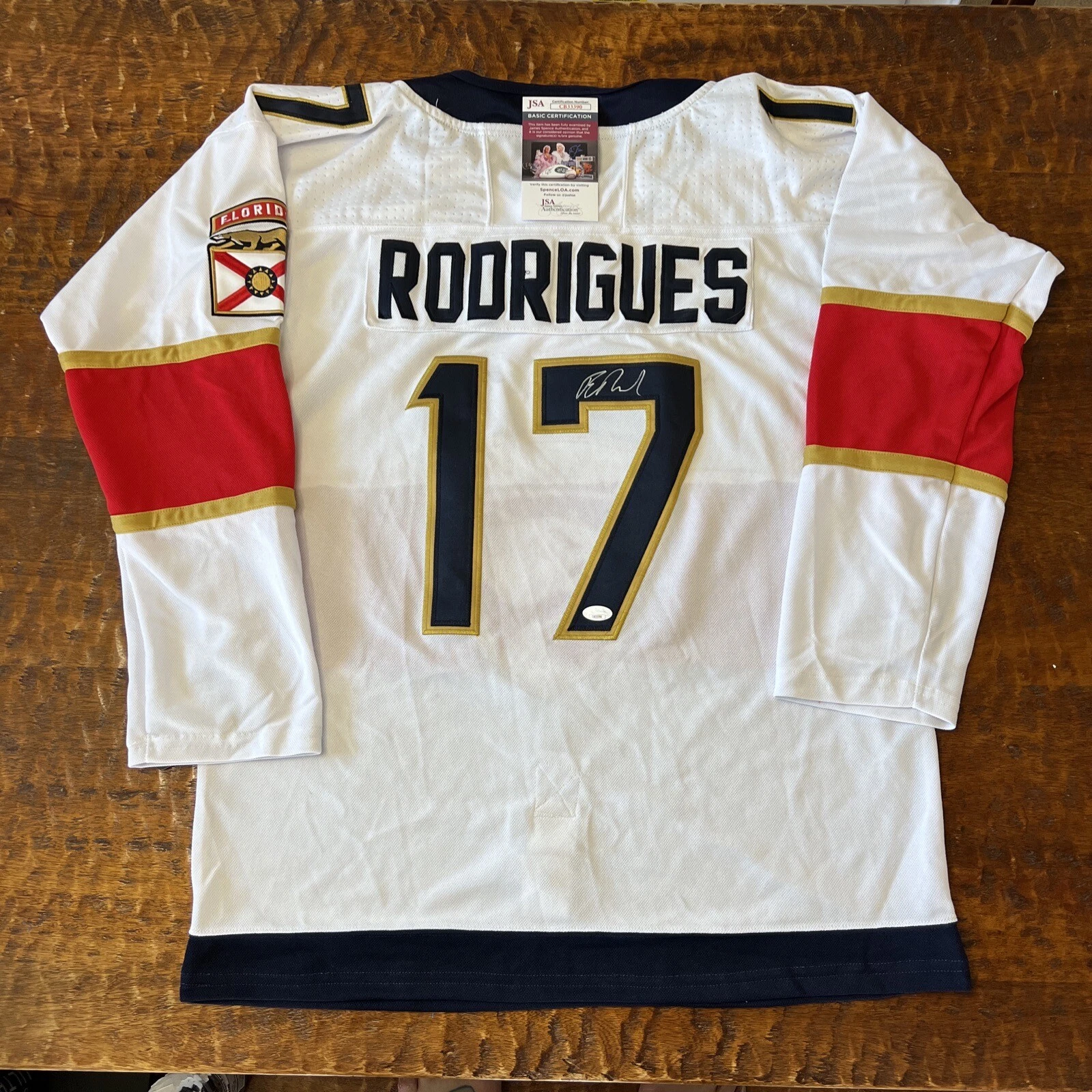 Evan Rodrigues Signed Florida Panthers Jersey JSA Coa Autographed