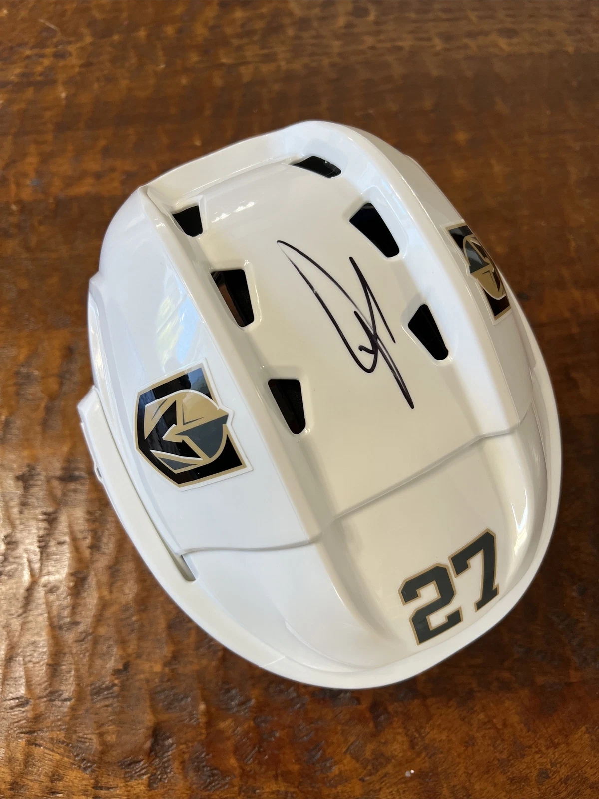 Shea Theodore Signed Full Size Bauer Hockey Helmet JSA Coa Golden Knights