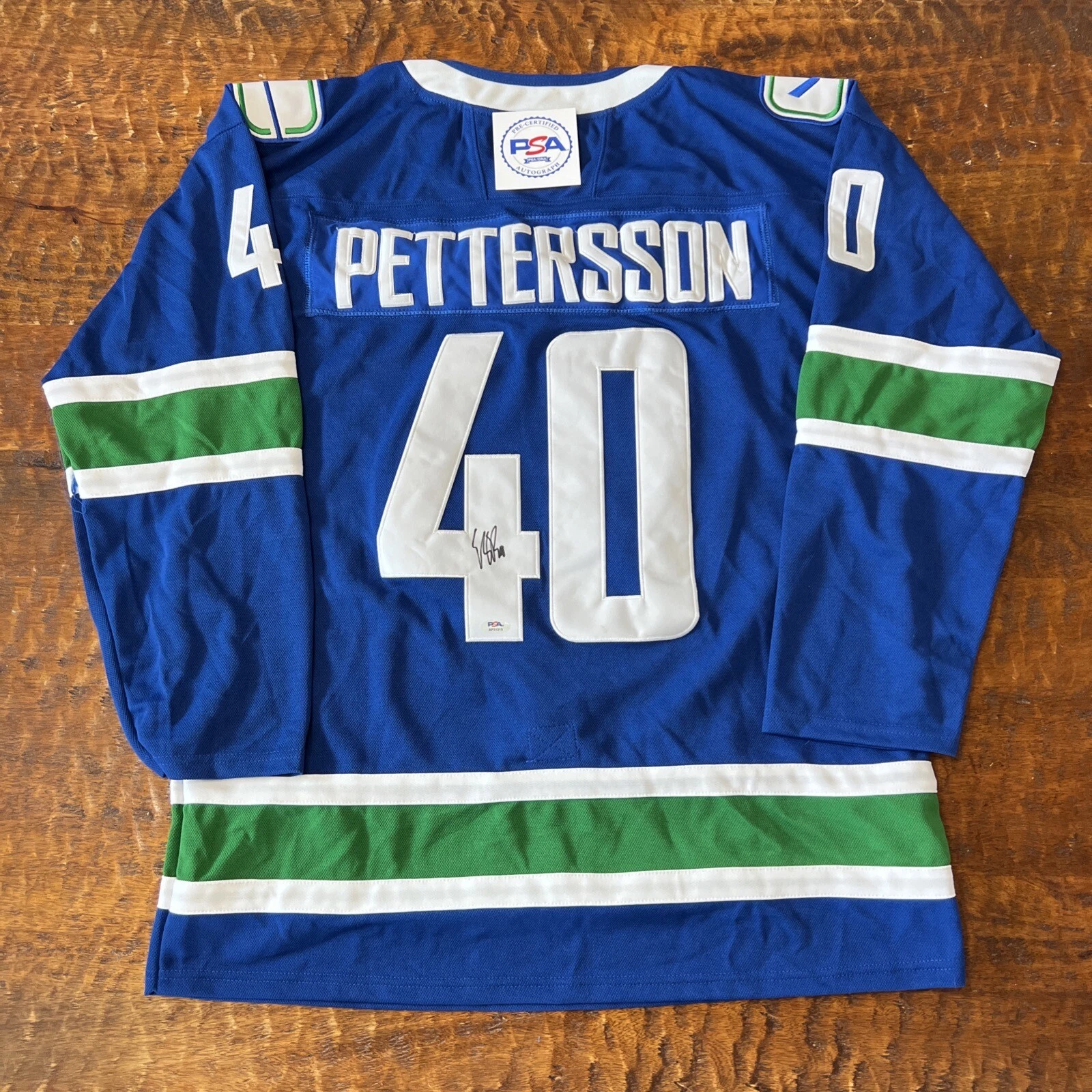 Elias Pettersson Signed Vancouver Canucks Jersey PSA DNA Autographed