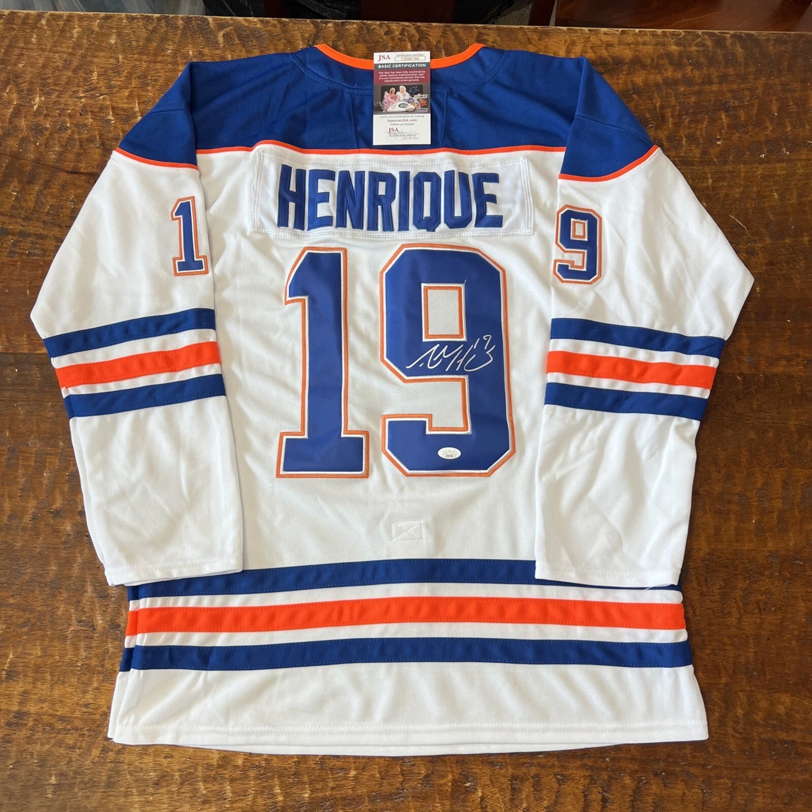 Adam Henrique Signed Edmonton Oilers Jersey JSA Coa Autographed Hockey