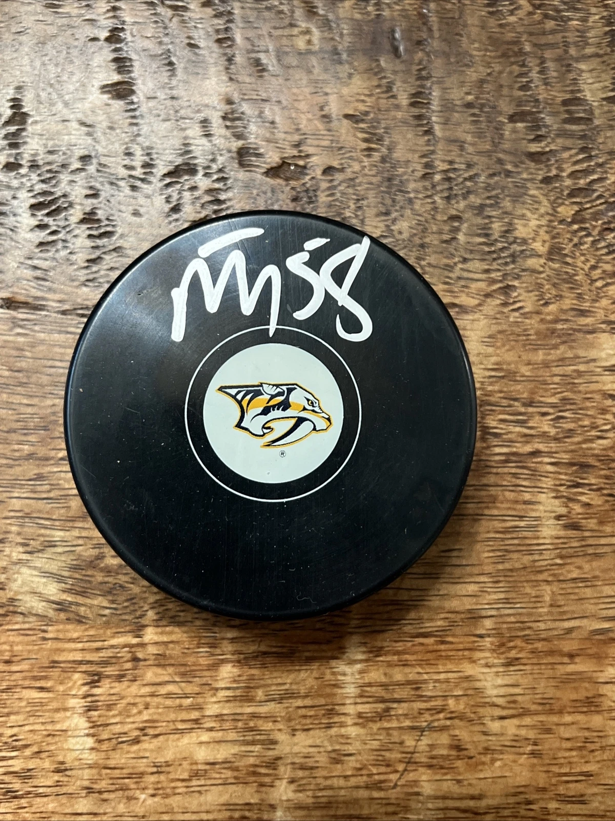 Michael Bunting Signed Nashville Predators Puck JSA Coa Autographed