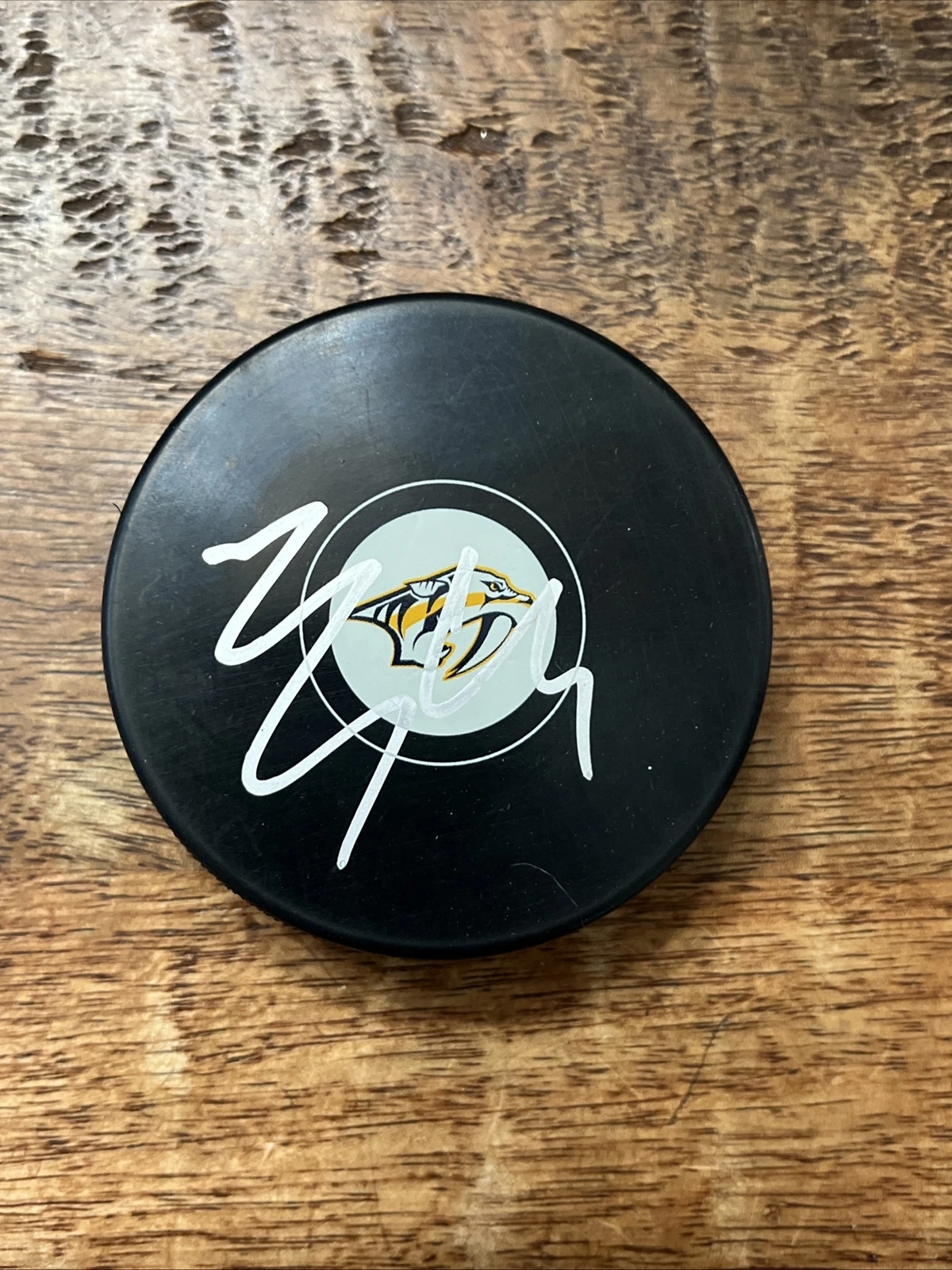 Luke Evangelista Signed Nashville Predators Puck JSA Coa Autographed