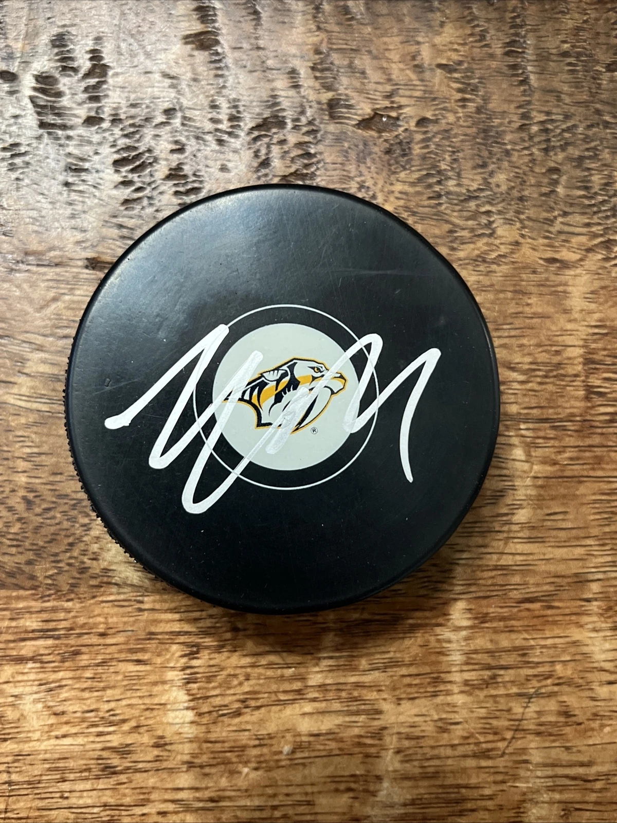 Luke Evangelista Signed Nashville Predators Puck JSA Coa Autographed