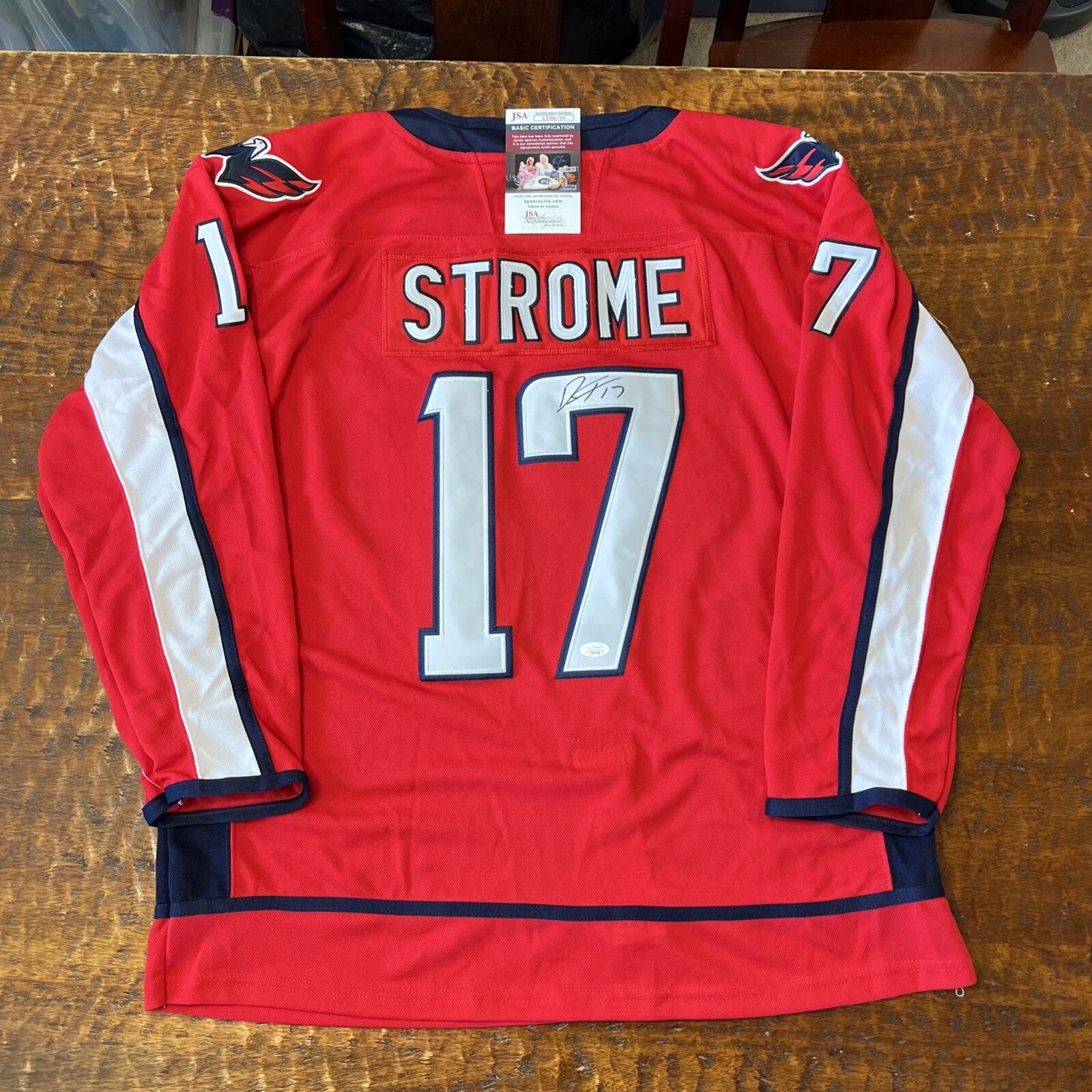 Dylan Strome Signed Washington Capitals Jersey JSA Coa Autographed