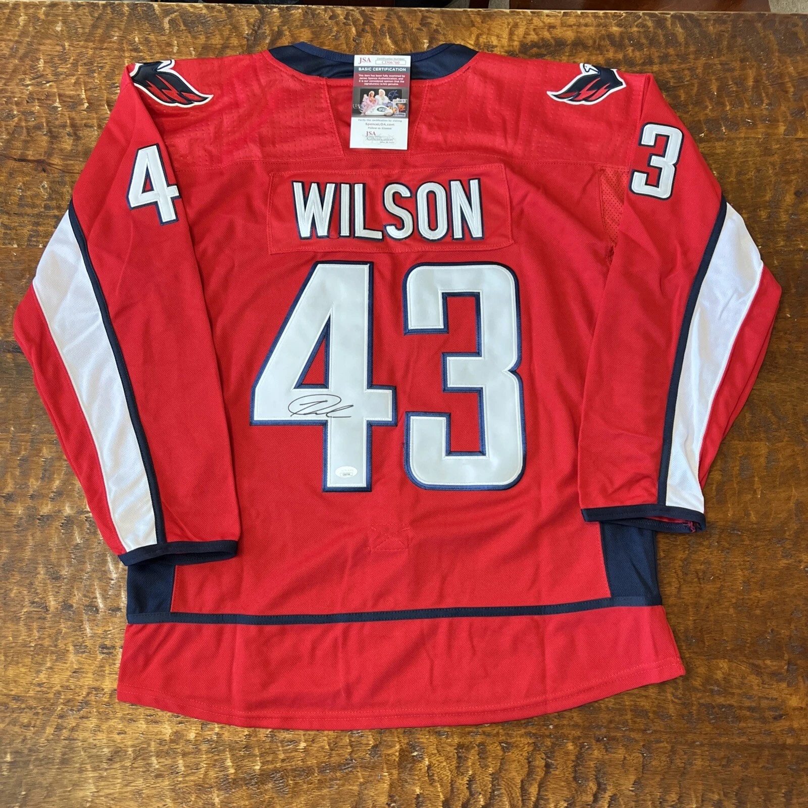 Tom Wilson Signed Washington Capitals Jersey JSA Coa Autographed
