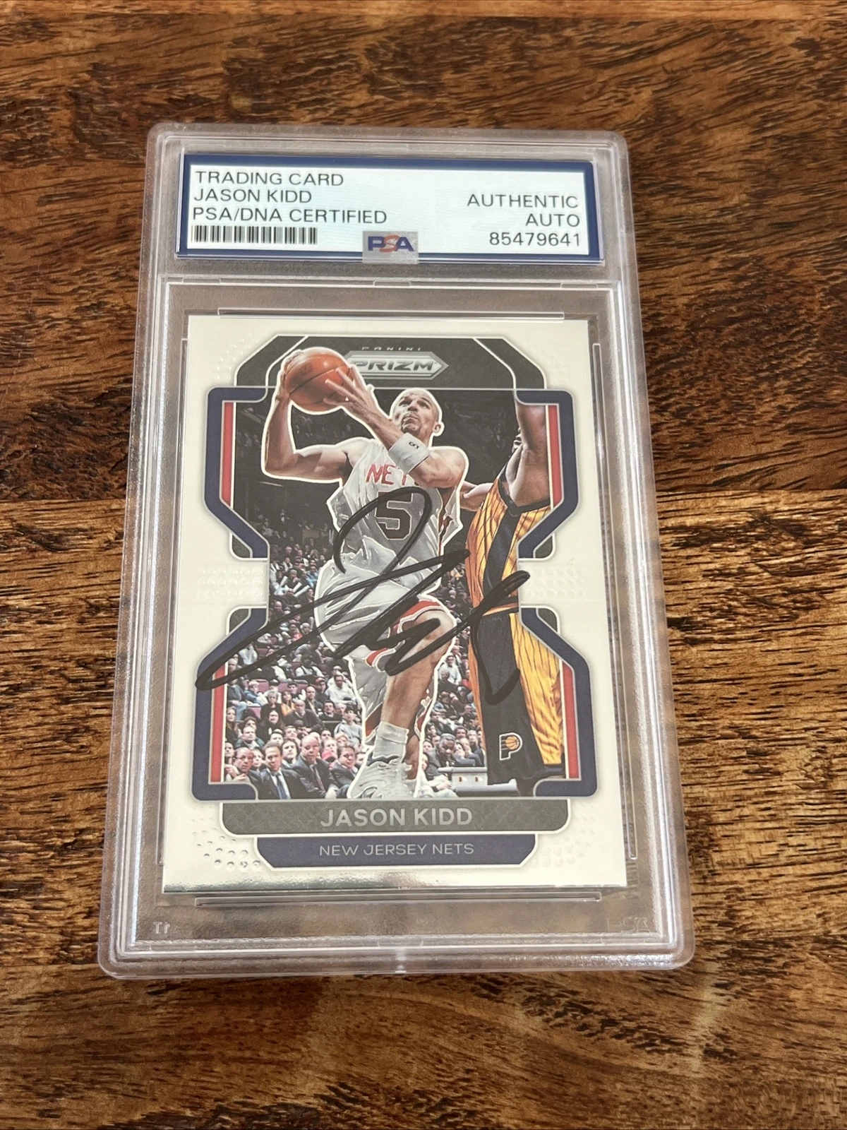 Jason Kidd IP Signed Prizm Card PSA DNA Coa Slab Nets Autographed