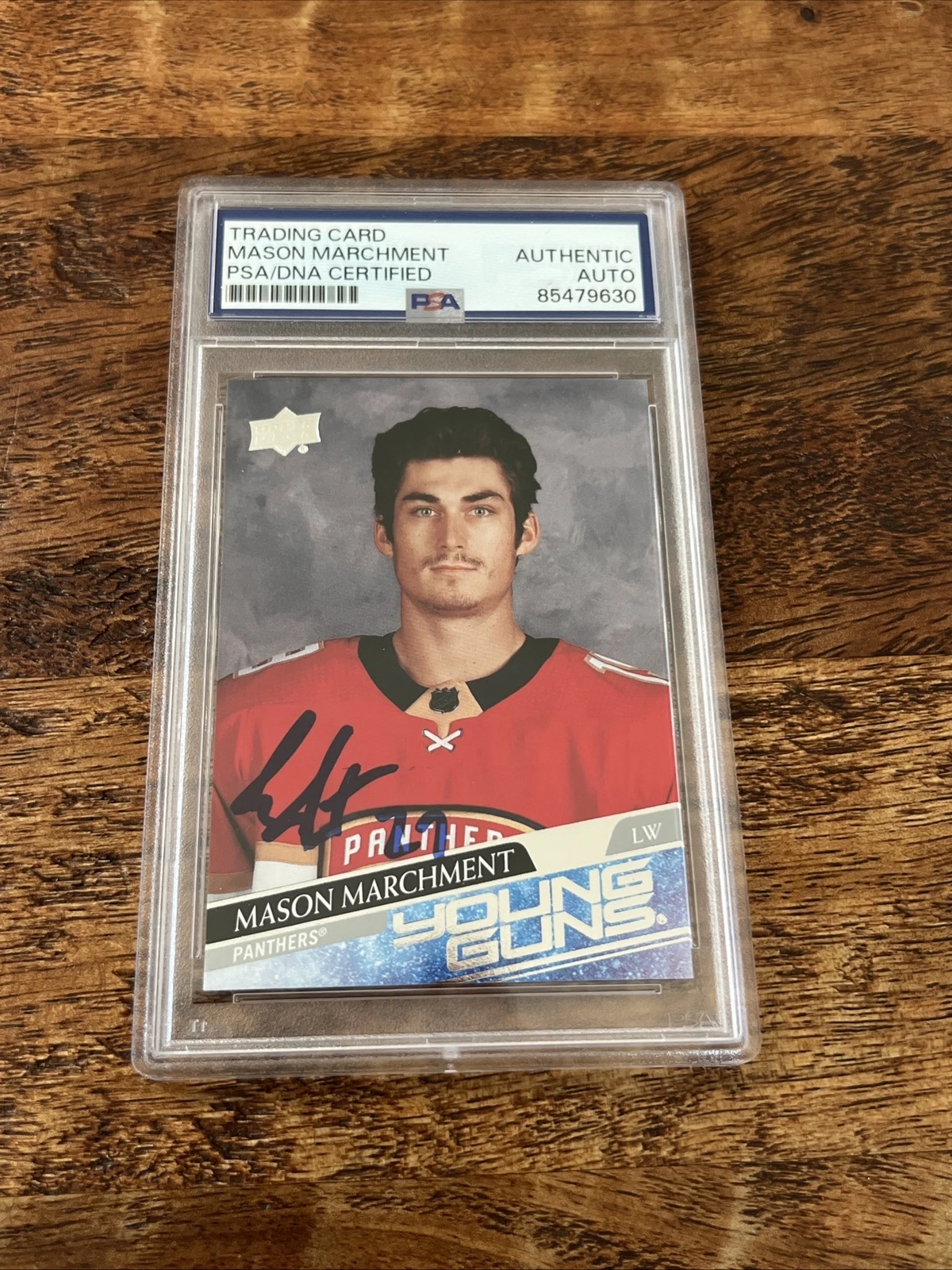 Mason Marchment IP Signed UD Young Guns Card PSA DNA Slab Autographed Panthers