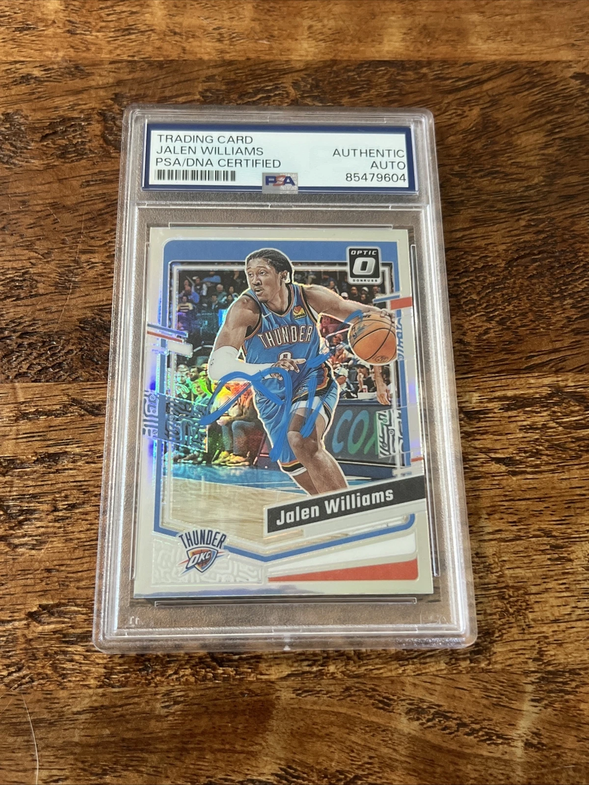 Jalen Williams IP Signed Optic Card Psa Dna Coa Slab Autographed Thunder