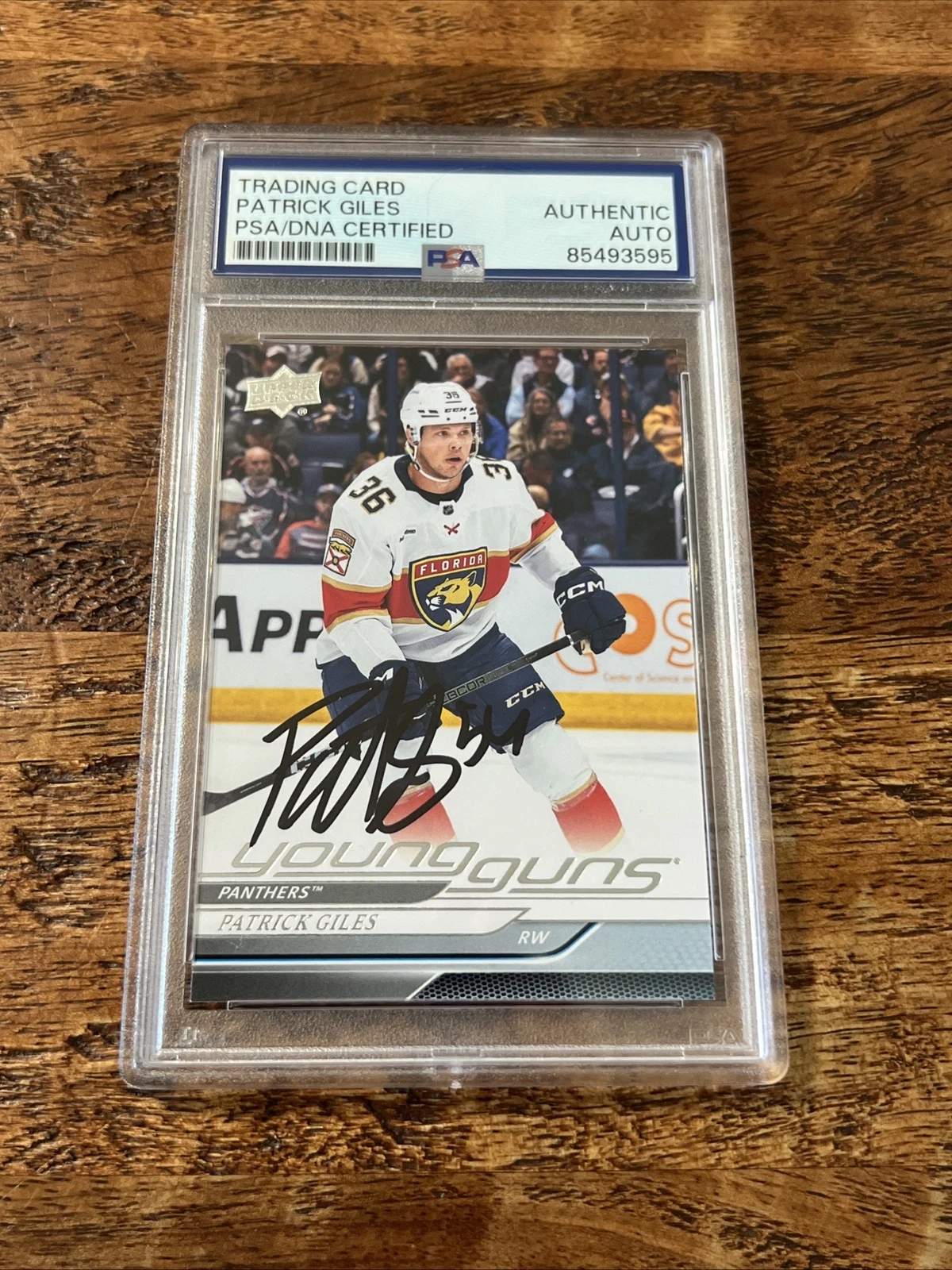 Patrick Giles IP Signed UD Young Guns Card PSA DNA Coa Slab Panthers Autographed