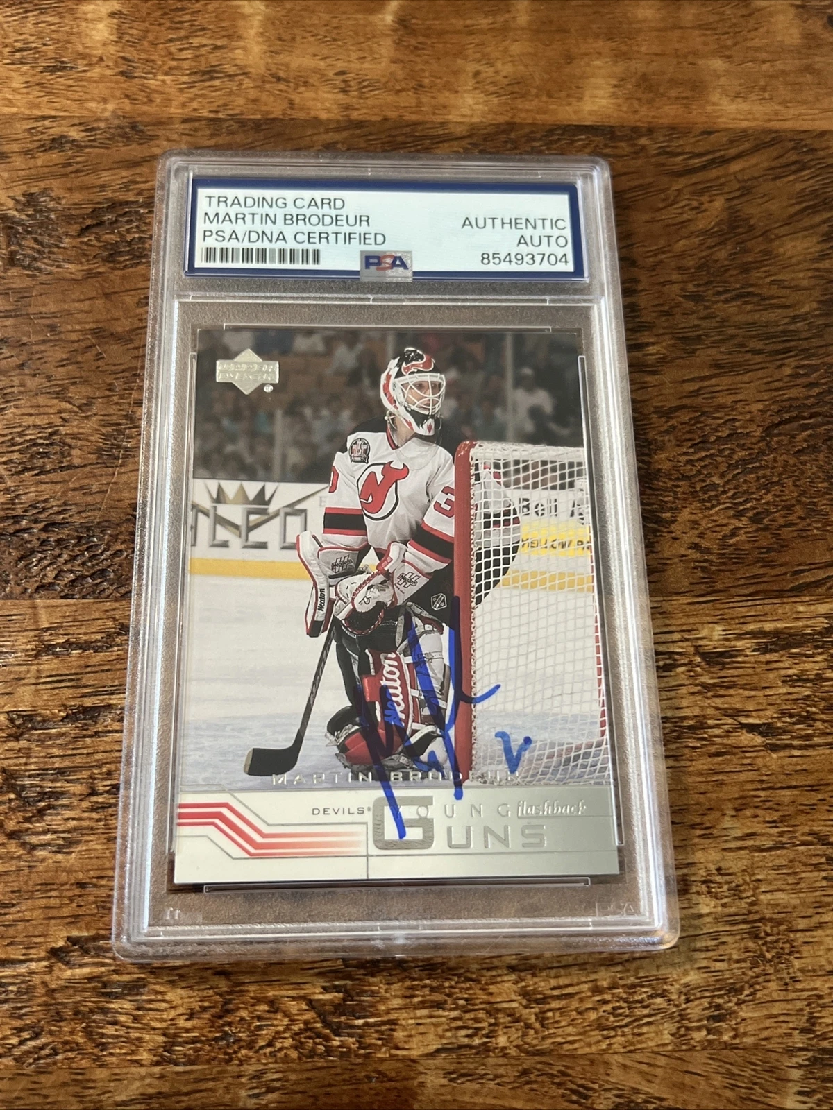Martin Brodeur IP Signed Young Guns Flashback Card PSA DNA Coa Slab Devils Auto