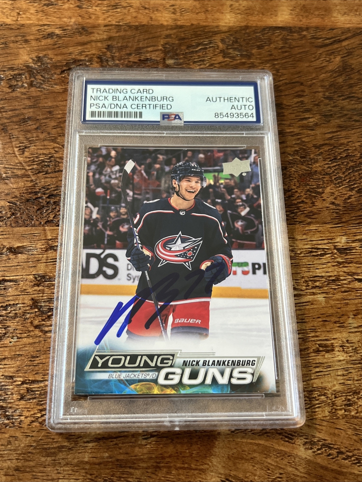 Nick Blankenburg IP Signed UD Young Guns Card PSA DNA Blue Jackets Autographed