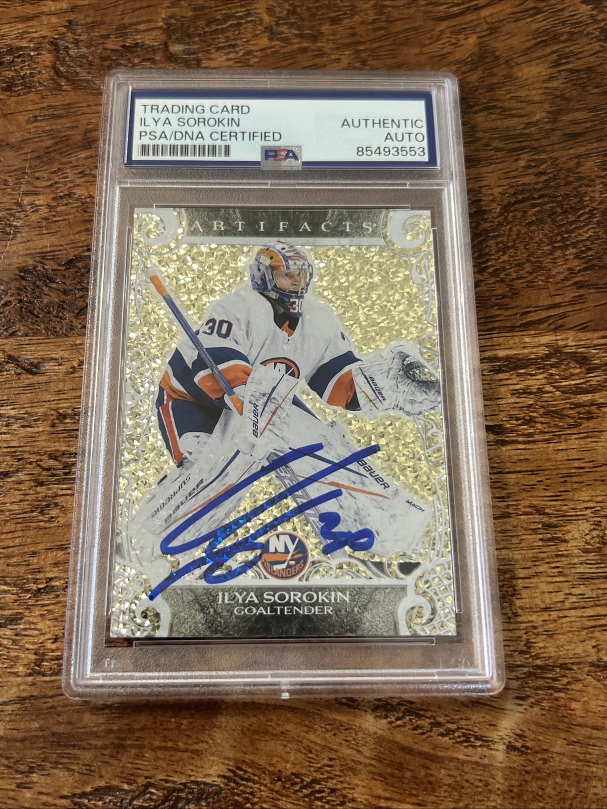 Ilya Sorokin IP Signed UD Artifacts Card Psa Dna Coa Slab Autographed Islanders