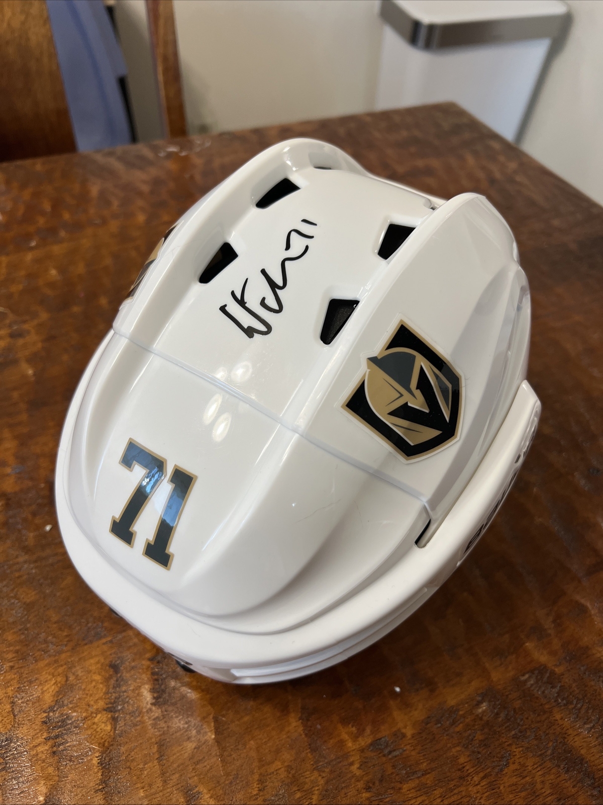 William Karlsson Signed Full Size Bauer Hockey Helmet JSA Coa Golden Knights