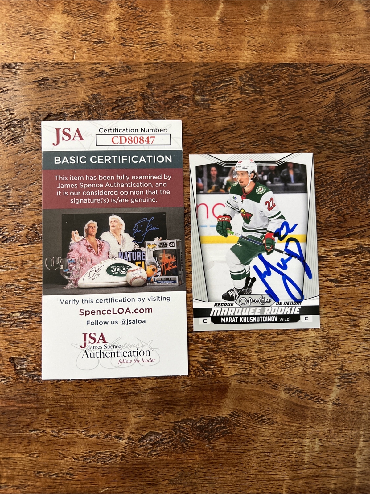 Marat Khusnutdinov IP Signed O Pee Chee RC Card JSA Coa Wild Autographed