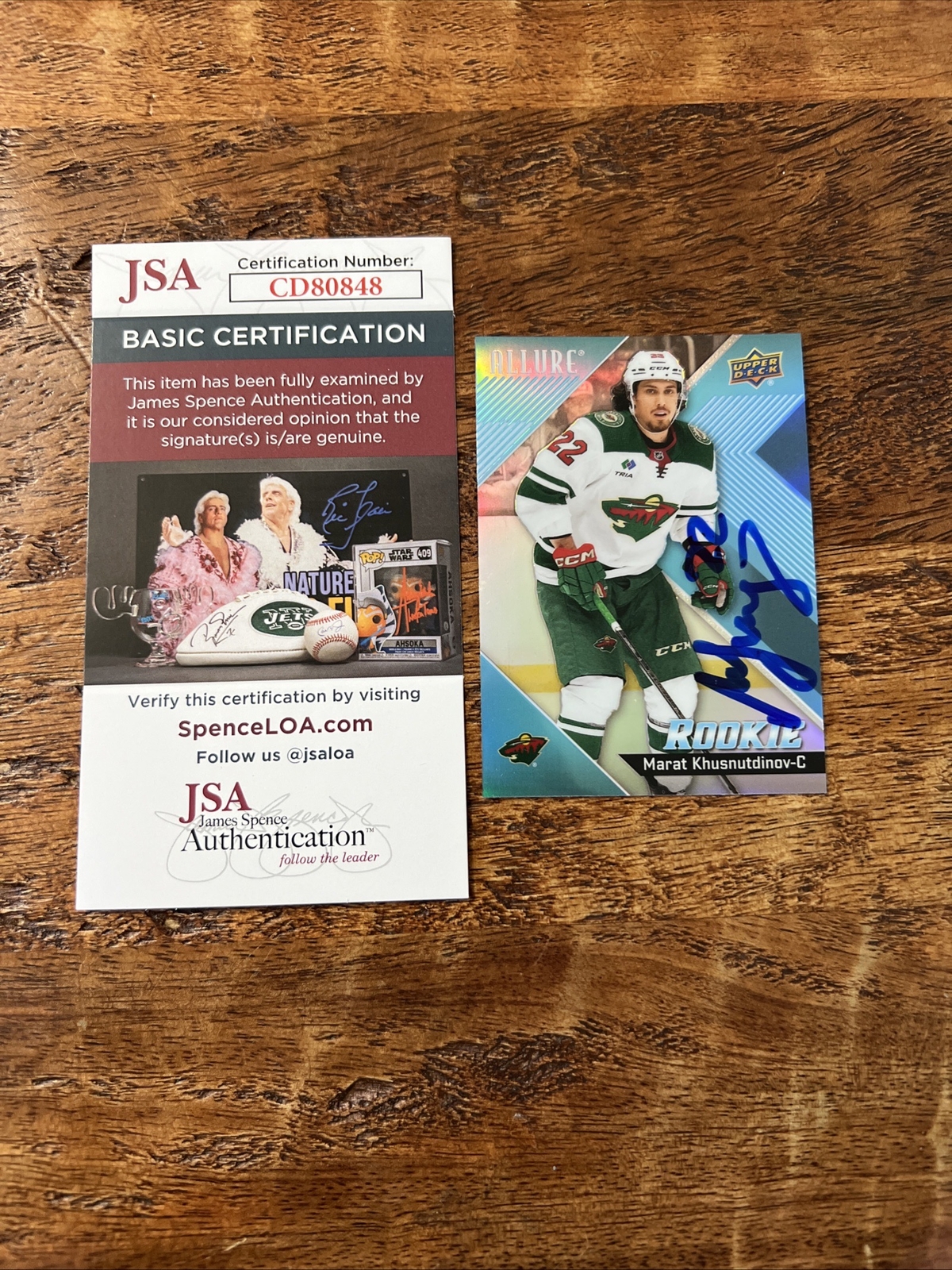 Marat Khusnutdinov IP Signed UD Allure RC Card JSA Coa Wild Autographed