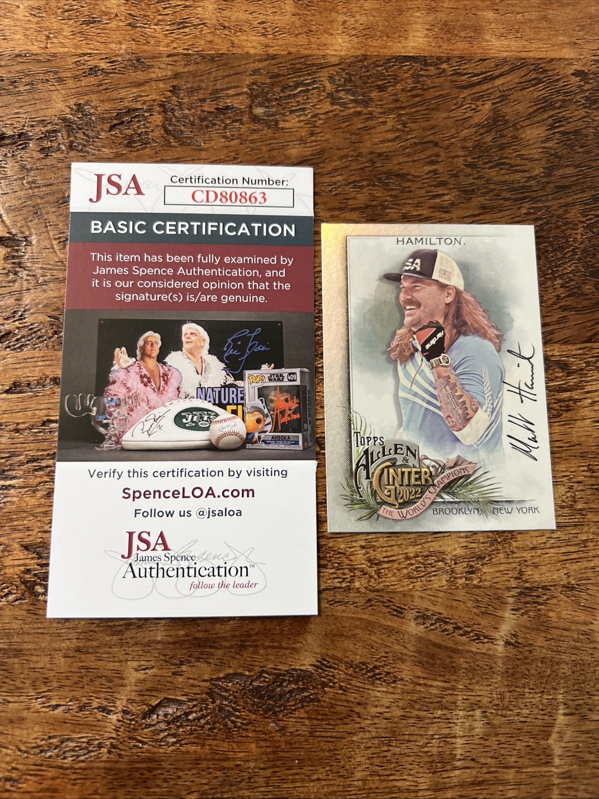 Matt Hamilton IP Signed Allen & Ginter Card JSA Coa Autographed USA Curling