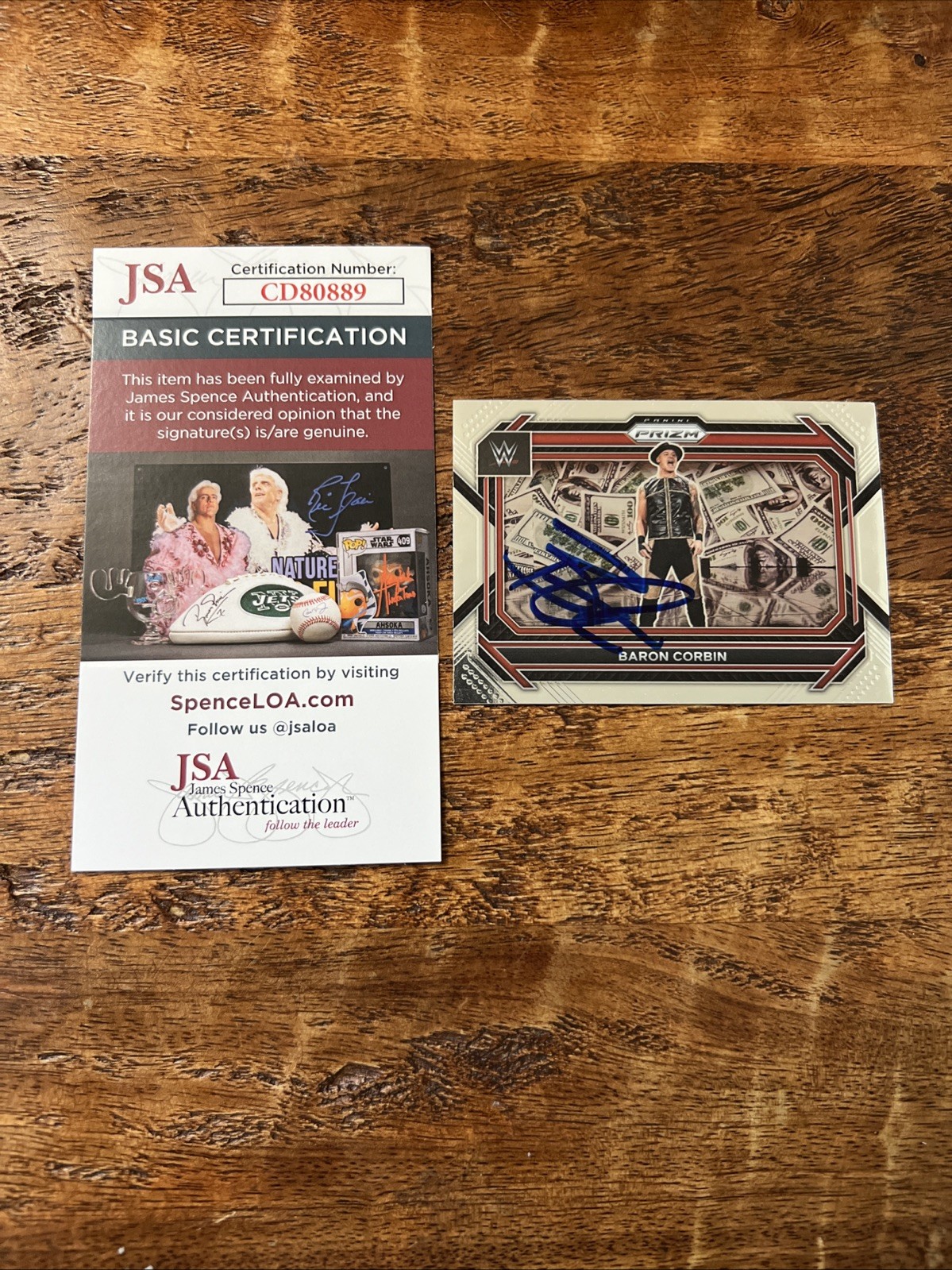 Baron Corbin IP Signed Panini Prizm Card JSA Coa Autographed WWE