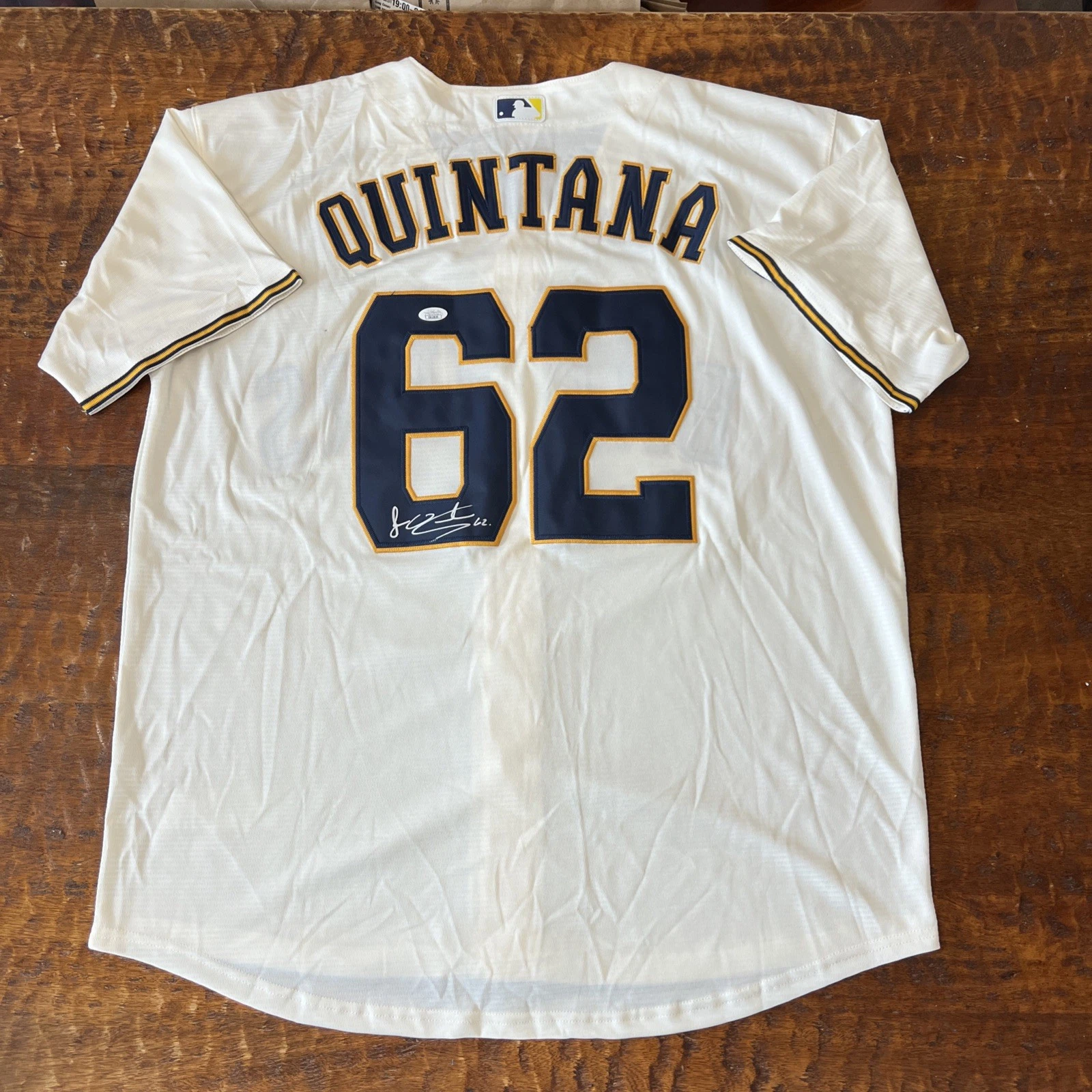 Jose Quintana Signed Milwaukee Brewers Jersey JSA Coa Autographed