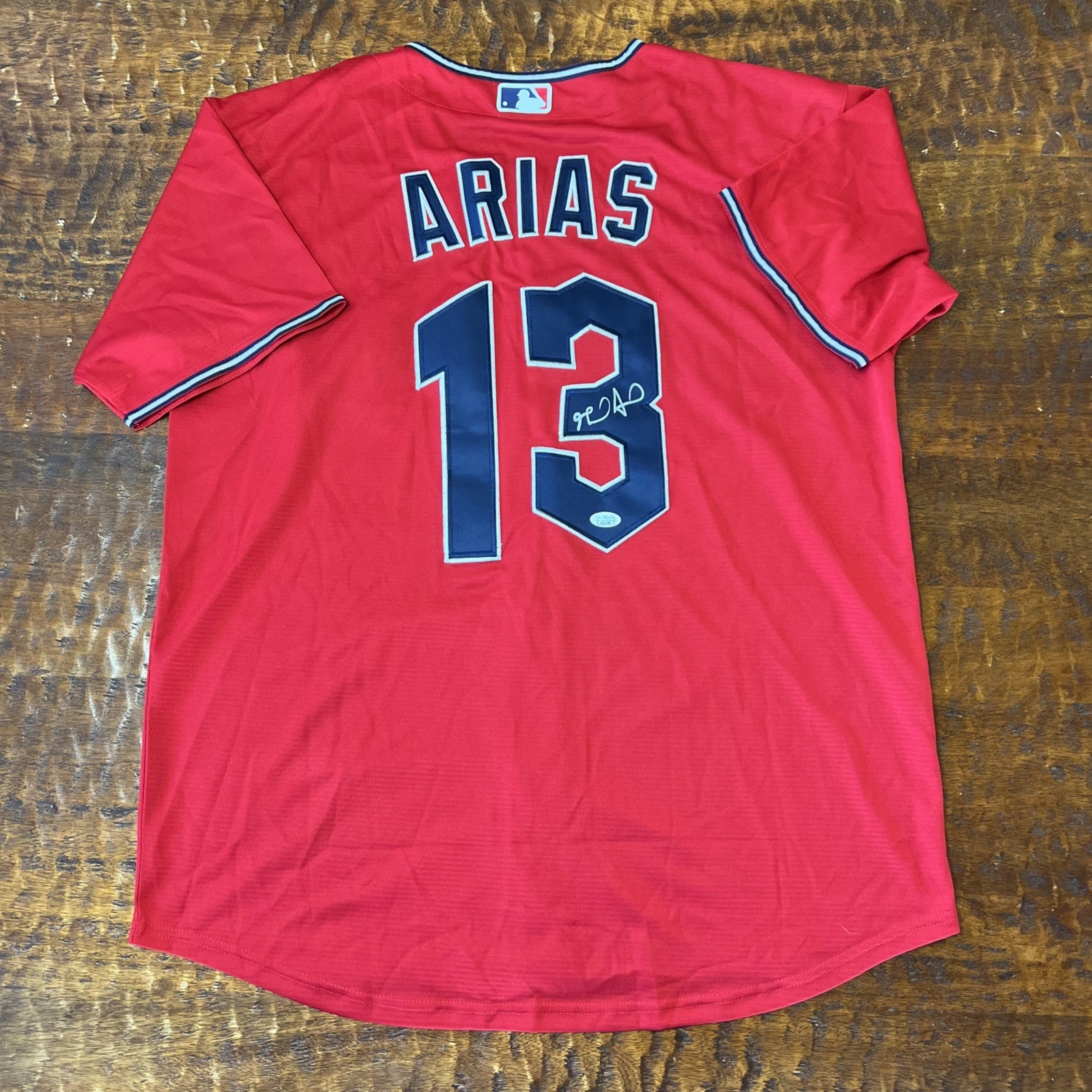 Gabriel Arias Signed Cleveland Guardians Jersey JSA Coa Autographed