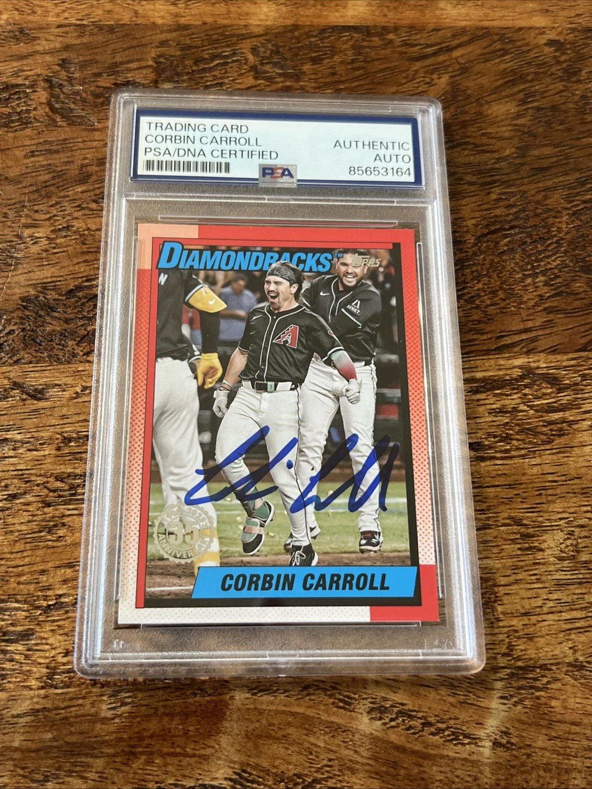 Corbin Carroll IP Signed Topps Card Psa Dna Coa Slab Autographed Diamondbacks