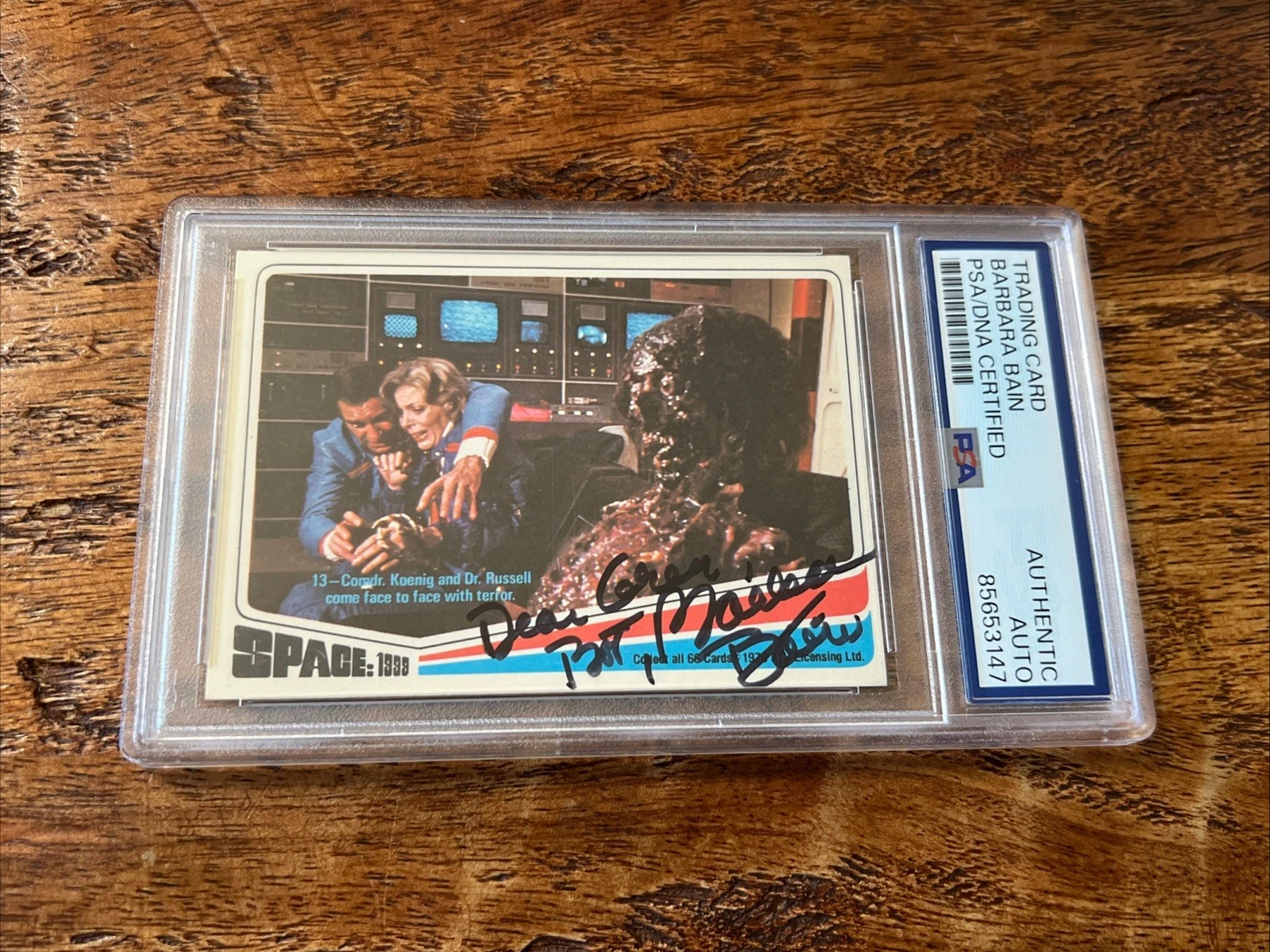 Barbara Bain Signed Donruss Card PSA DNA Coa Slab Autographed Space 1999