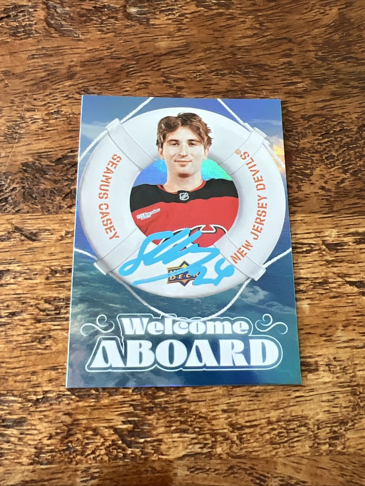 Seamus Casey IP Signed 2024-25 Upper Deck Welcome Aboard RC Card Devils Auto