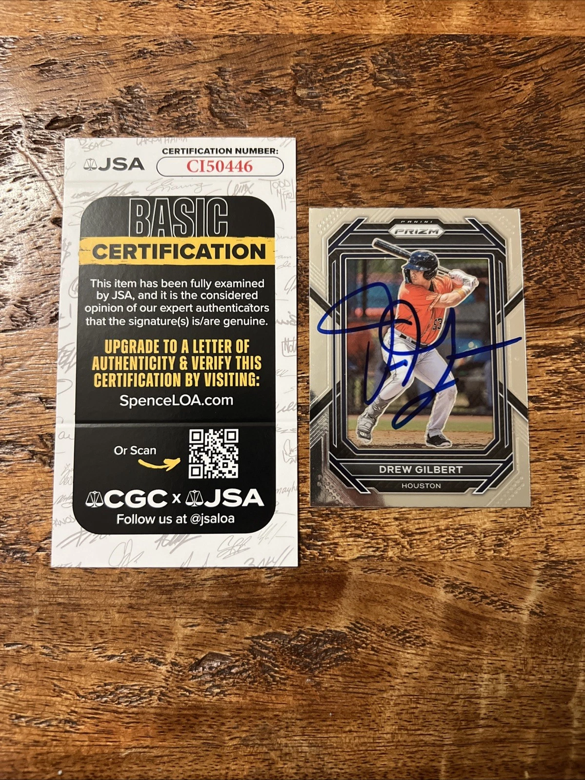 Drew Gilbert IP Signed Prizm Card JSA Coa Autographed Giants