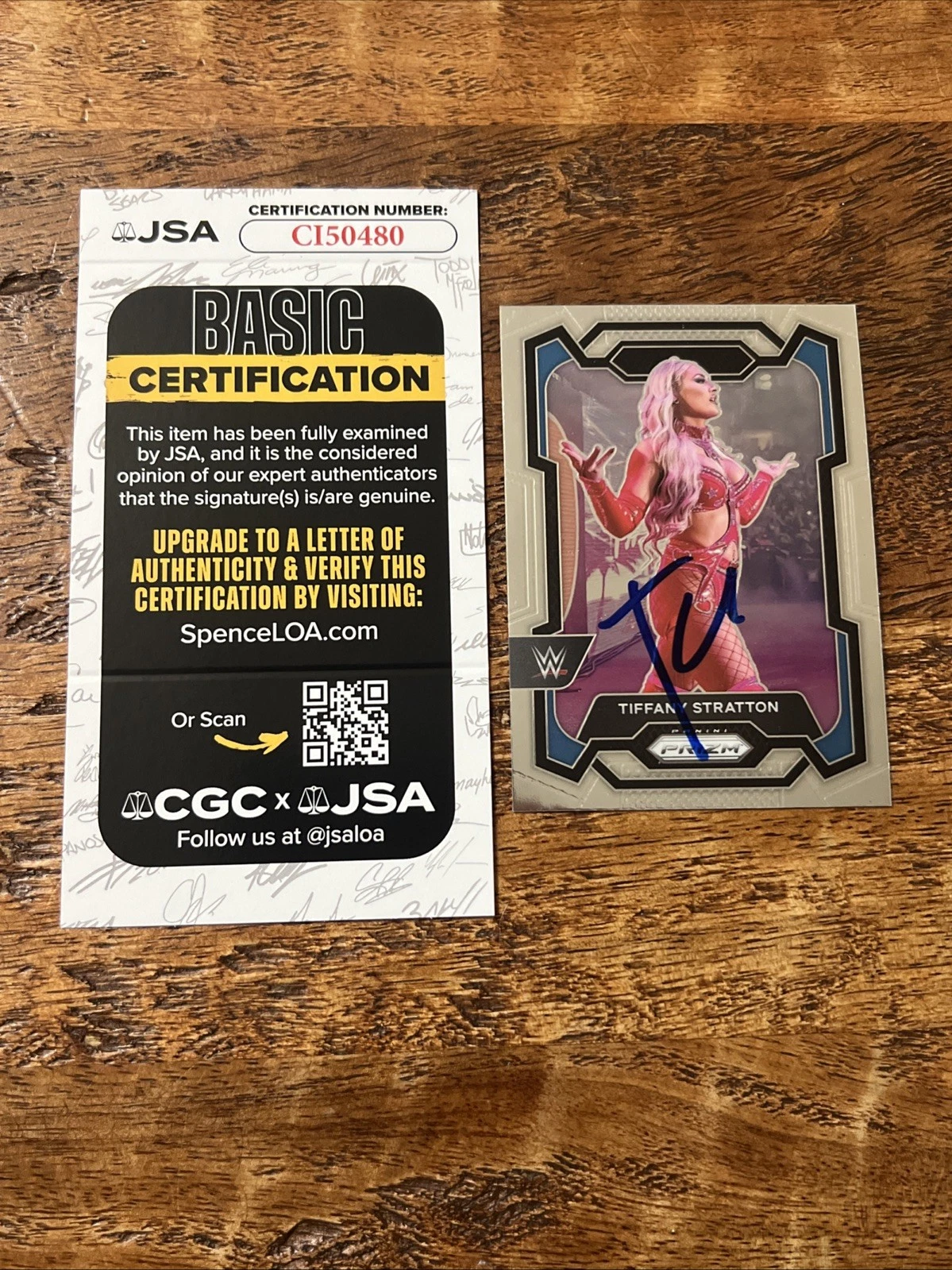 Tiffany Stratton IP Signed Panini Prizm Card JSA Coa Autographed WWE