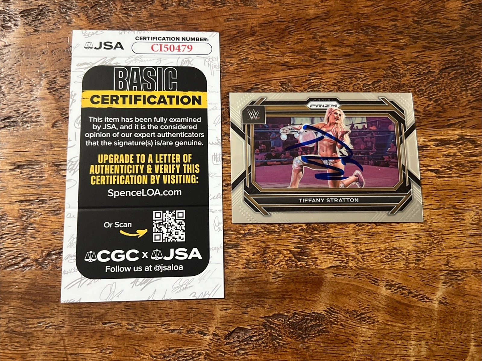 Tiffany Stratton IP Signed Panini Prizm Card JSA Coa Autographed WWE