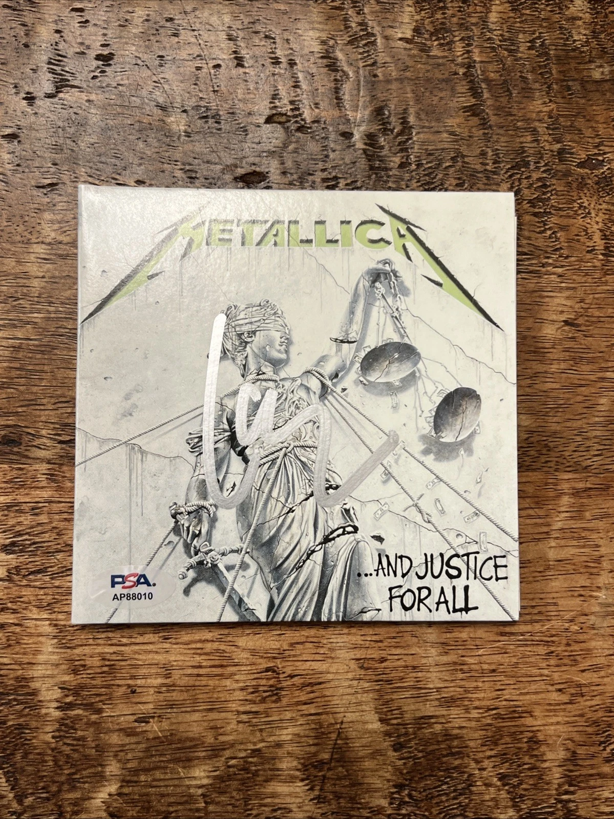 Lars Ulrich Signed And Justice For All CD PSA DNA Autographed Metallica