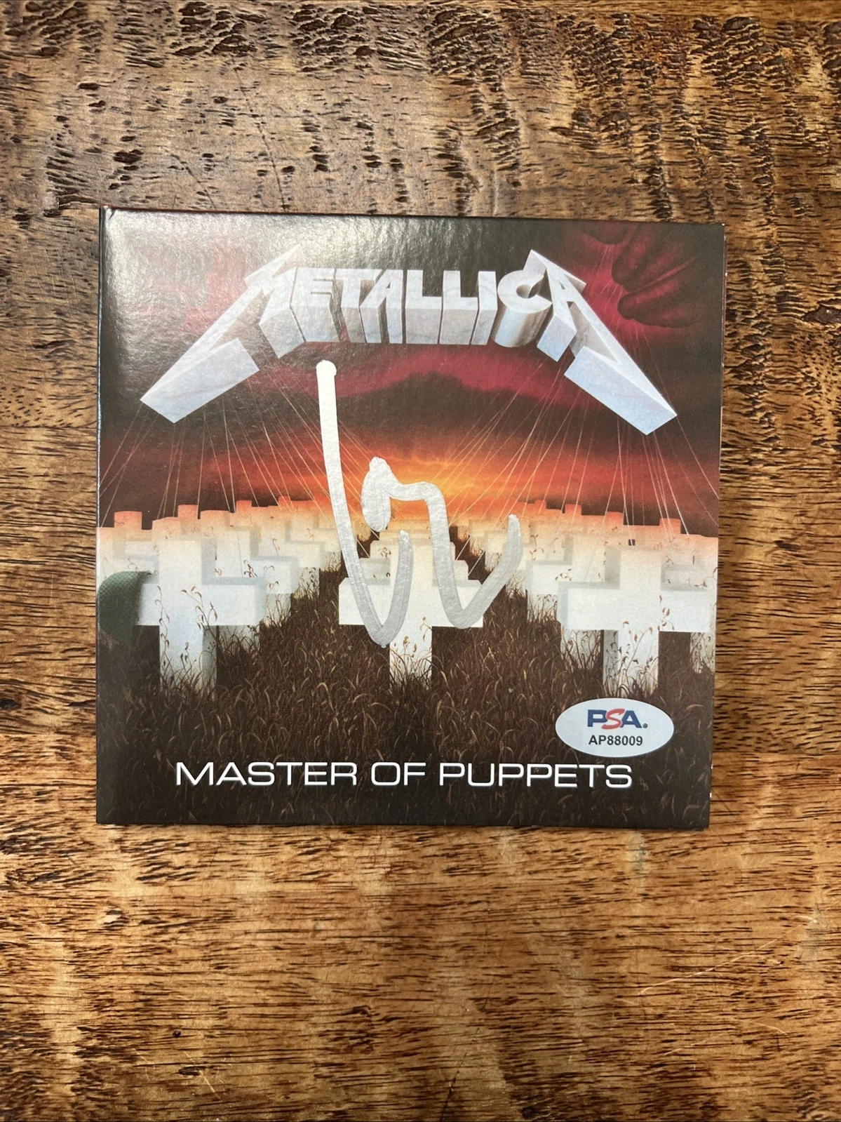 Lars Ulrich Signed Master Of Puppets CD PSA DNA Autographed Metallica