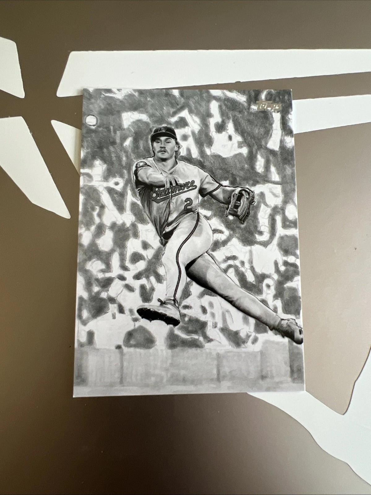 2025 Topps Update GUNNAR HENDERSON KEEGAN HALL ART CARD #KHAC-18 Orioles