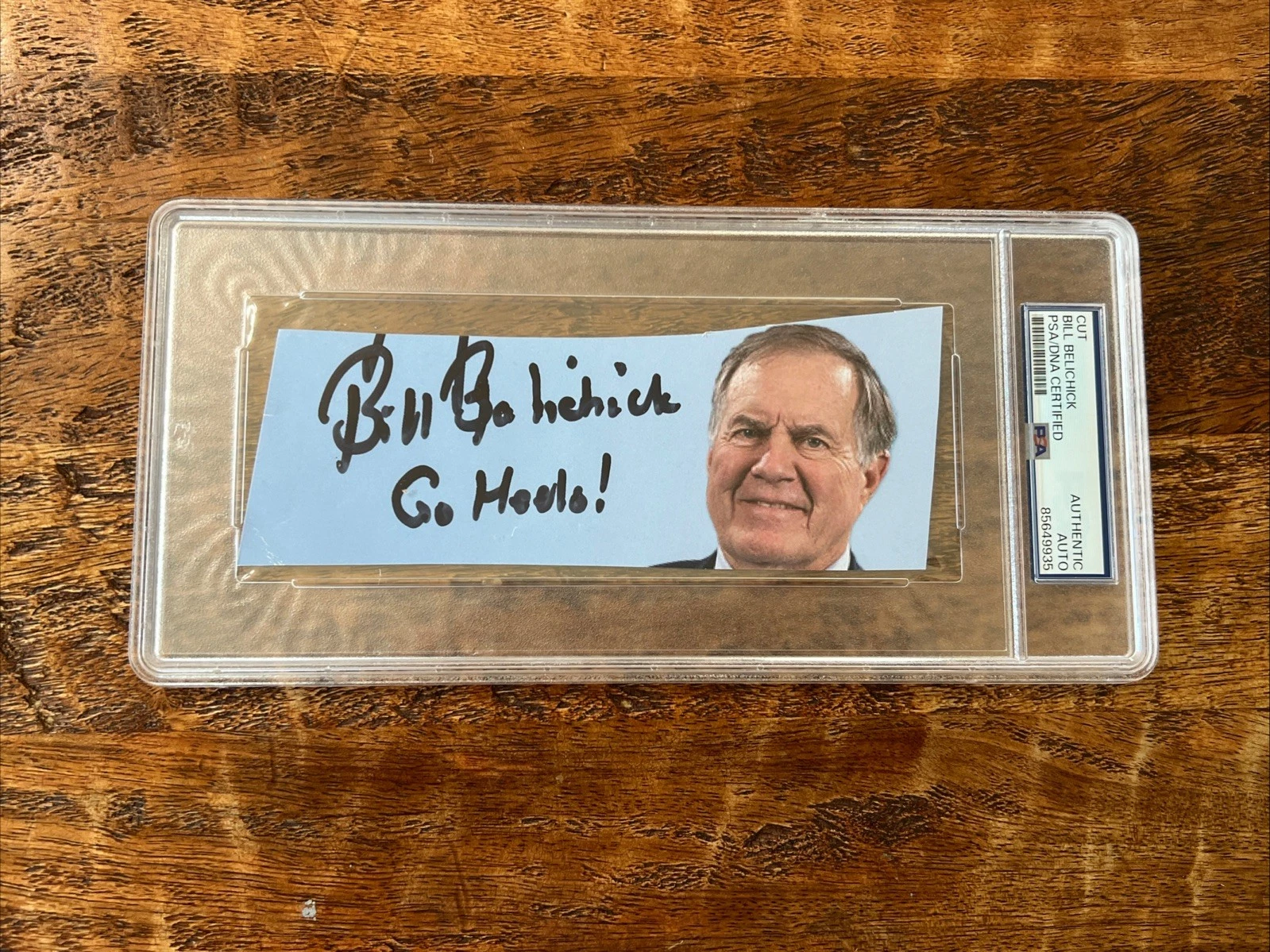 Bill Belichick Signed Cut PSA DNA Coa Slab Autographed North Carolina