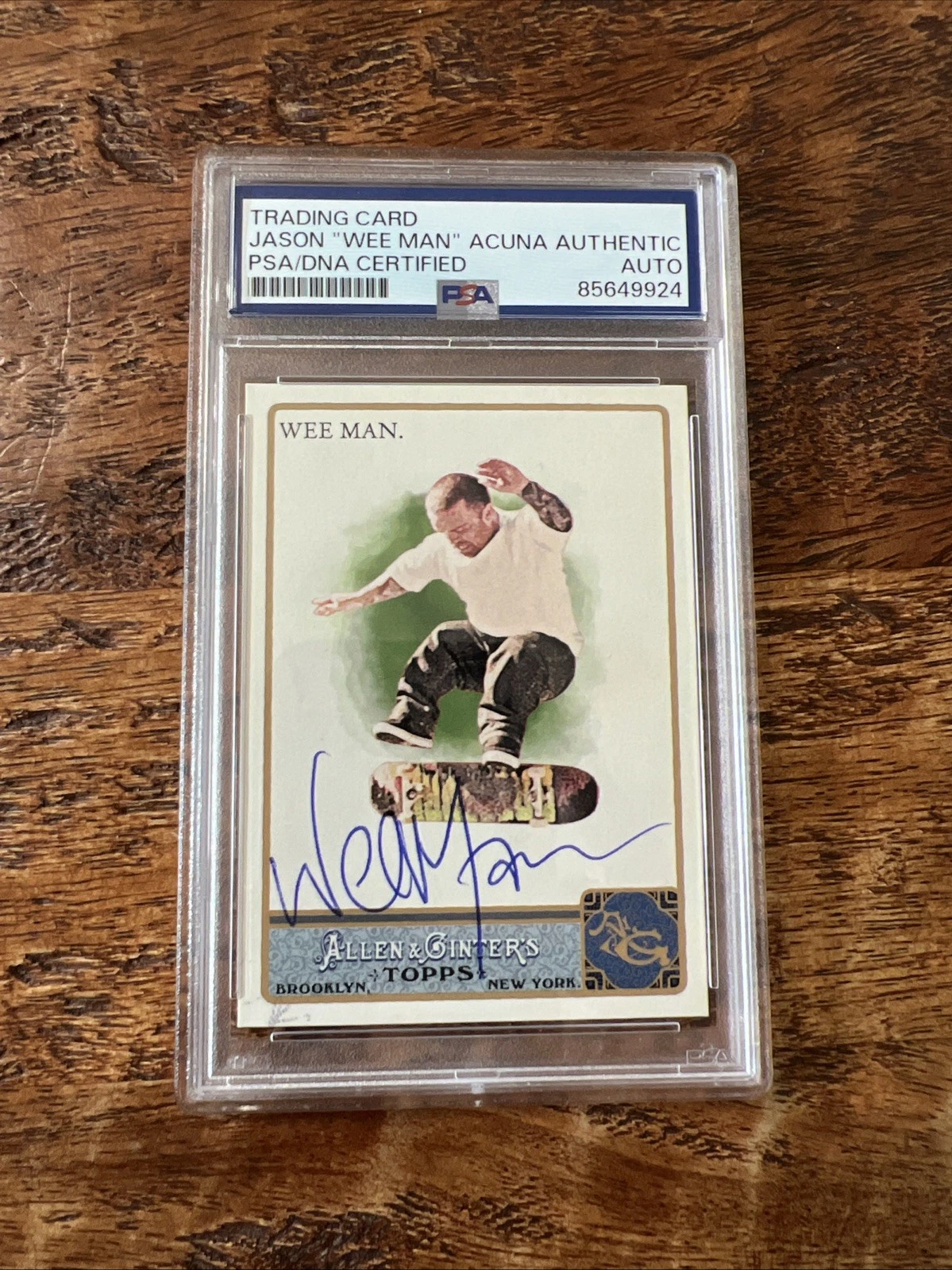 Wee Man IP Signed Allen & Ginter Card PSA DNA Coa Slab Autographed Jason Acuna