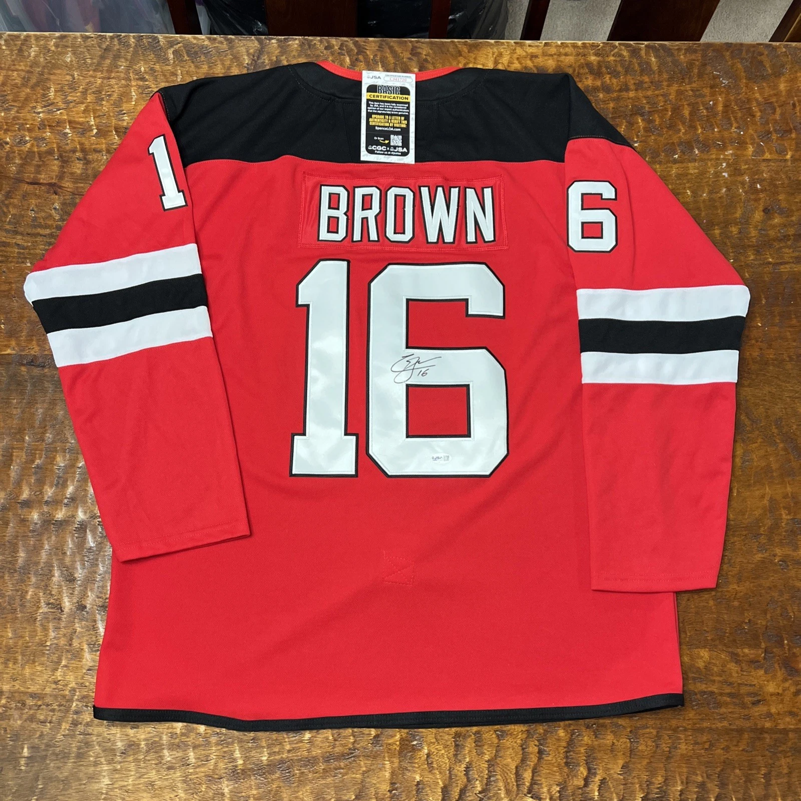 Connor Brown Signed New Jersey Devils Jersey JSA Coa Autographed