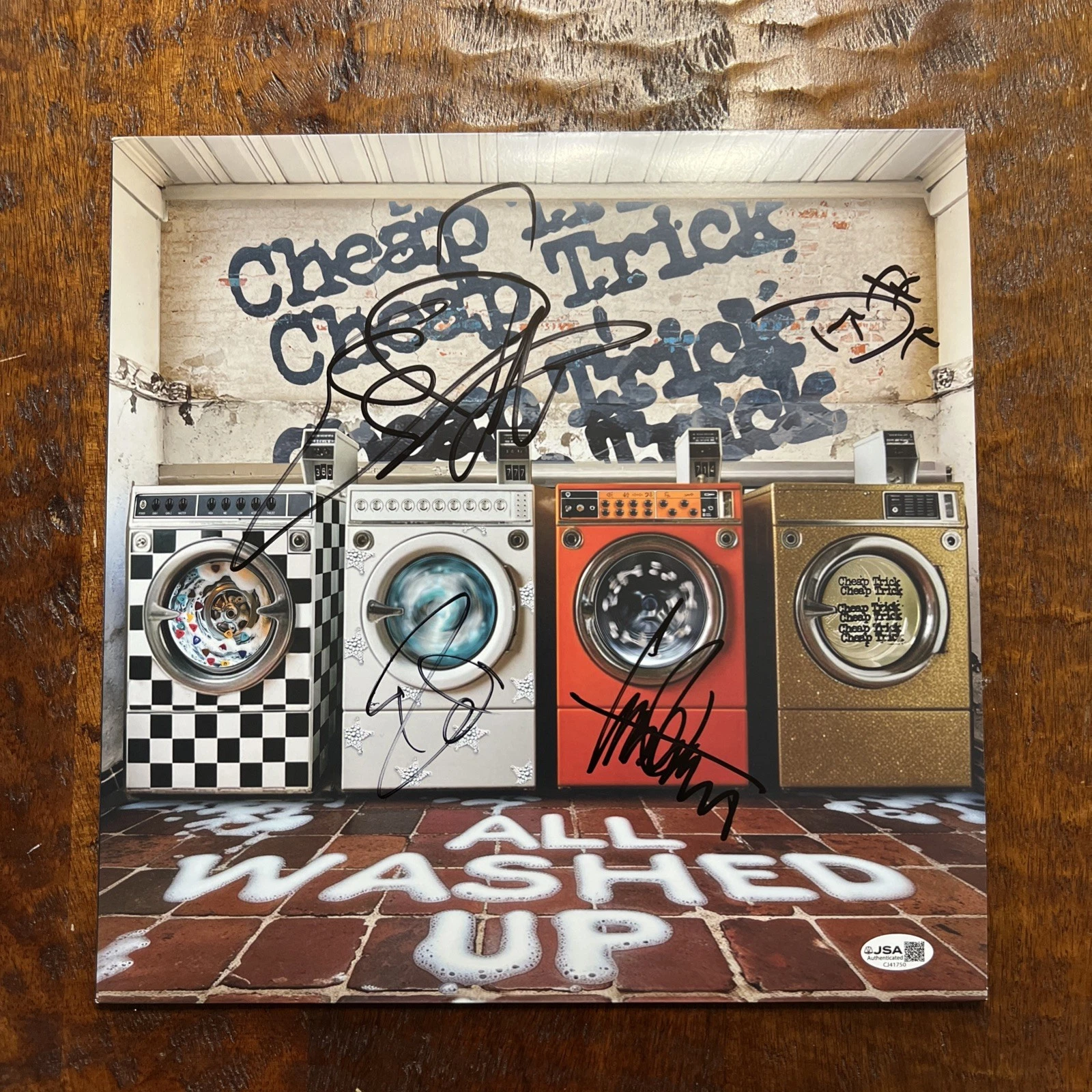 Rick Nielsen Robin Zander Signed All Washed Up Vinyl Album JSA Coa Cheap Trick