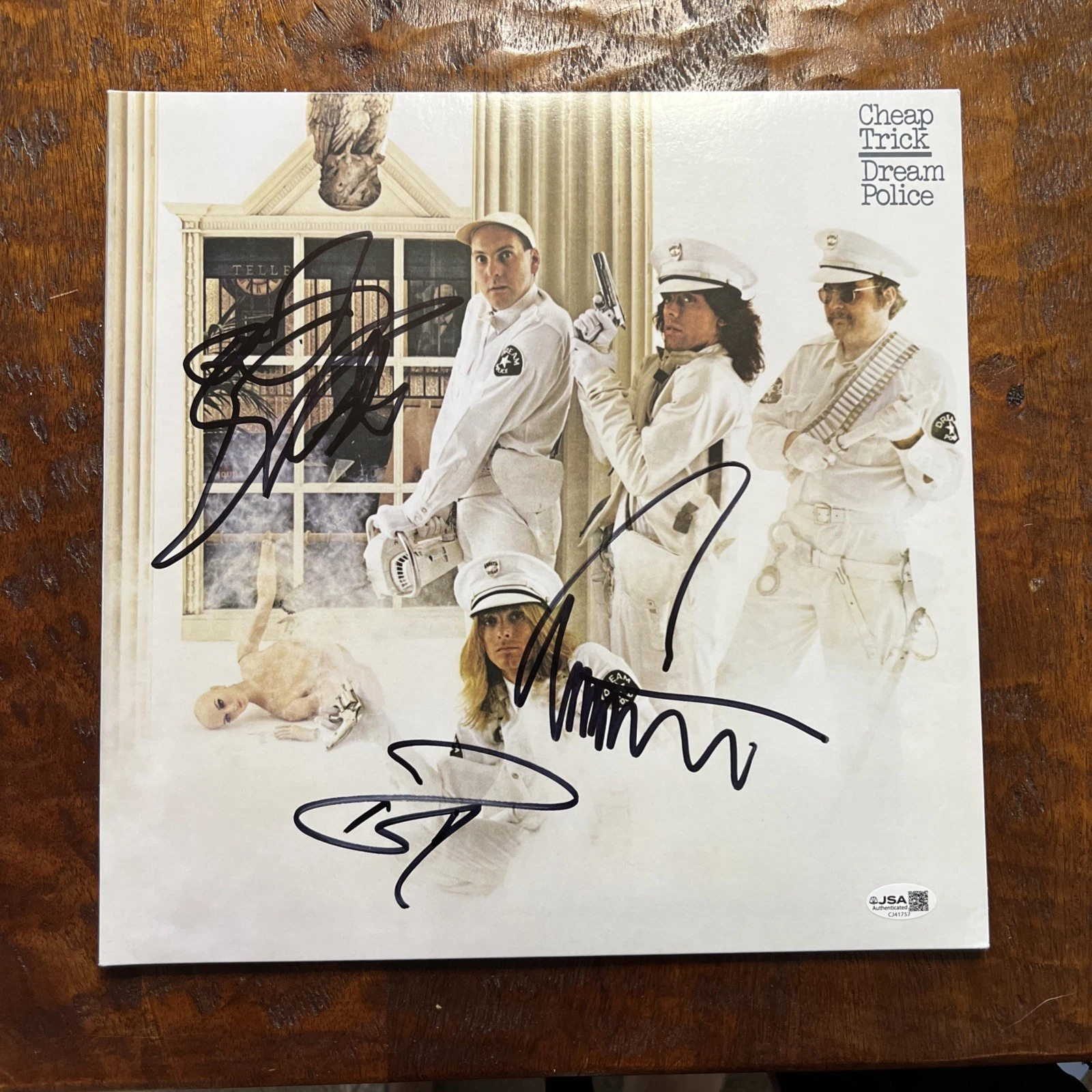 Rick Nielsen Robin Zander Signed Dream Police Vinyl Album JSA Coa Cheap Trick