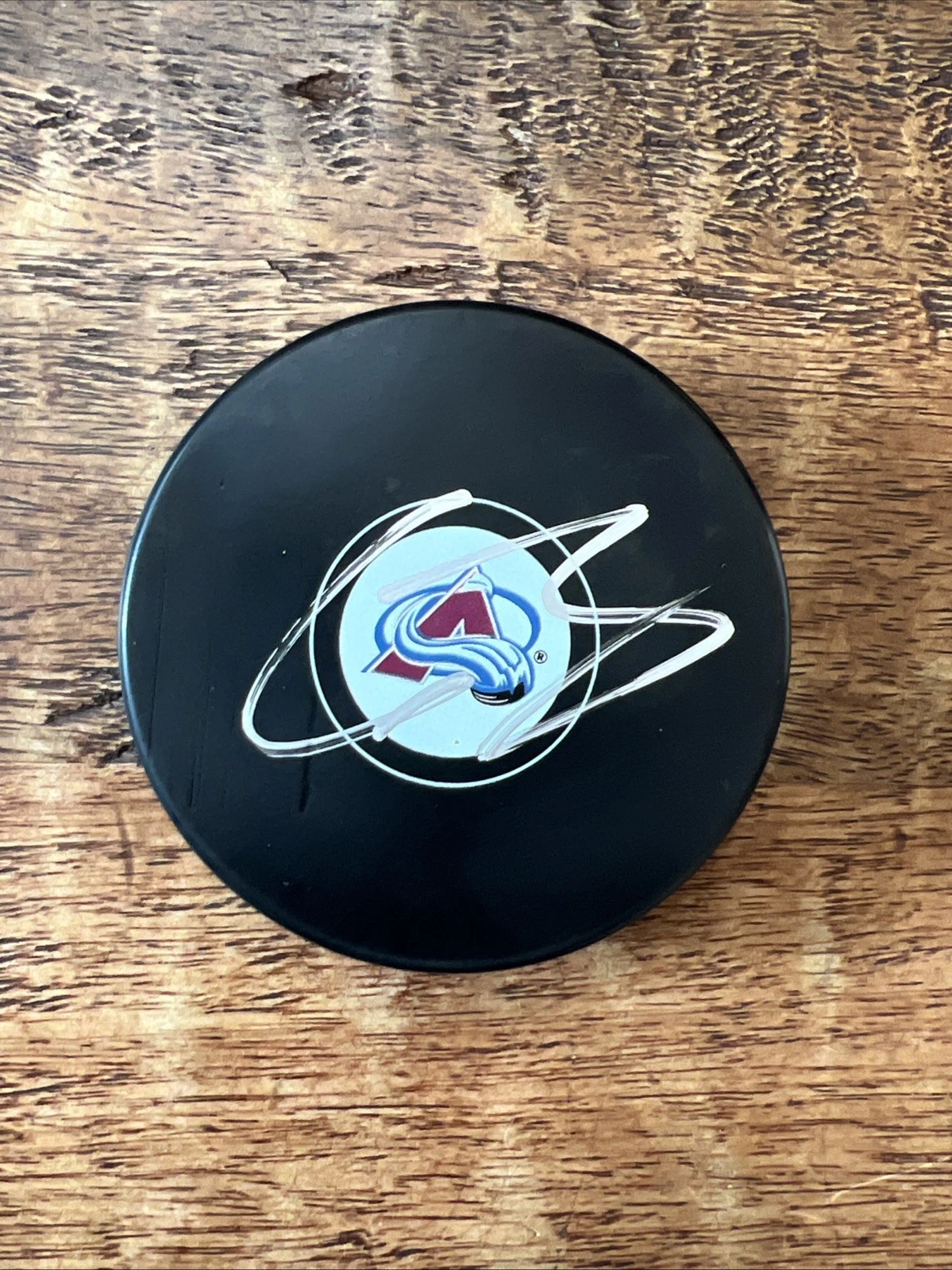 Gavin Brindley Signed Colorado Avalanche Puck JSA Coa Autographed