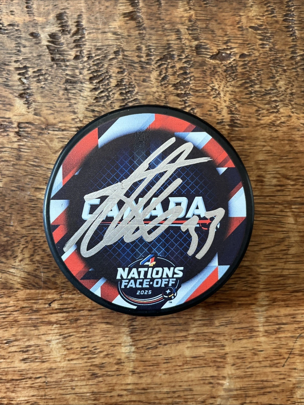 Adin Hill Signed Canada 4 Nations Face Off Puck JSA Coa Golden Knights